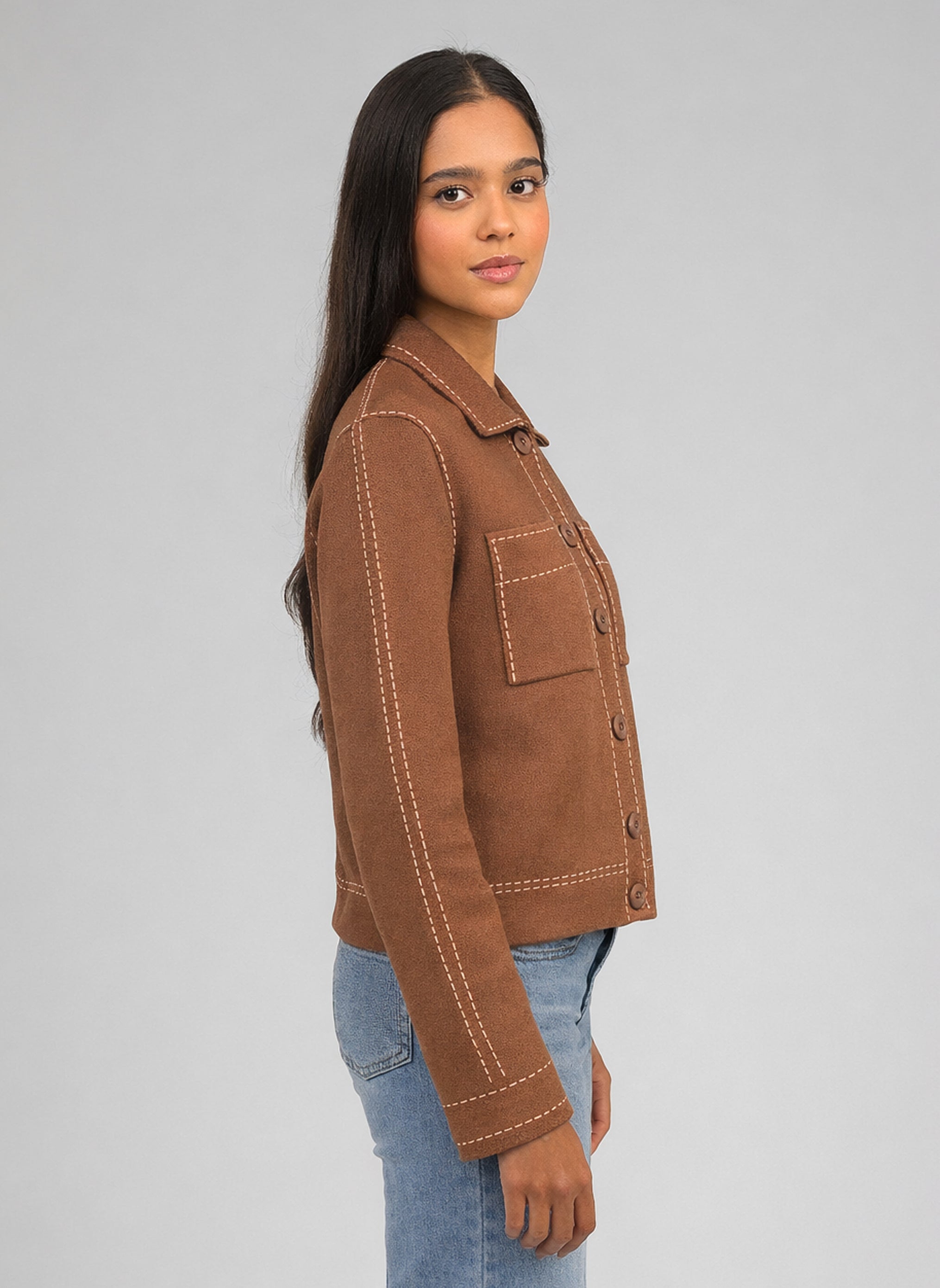 GILET LECLINT marron