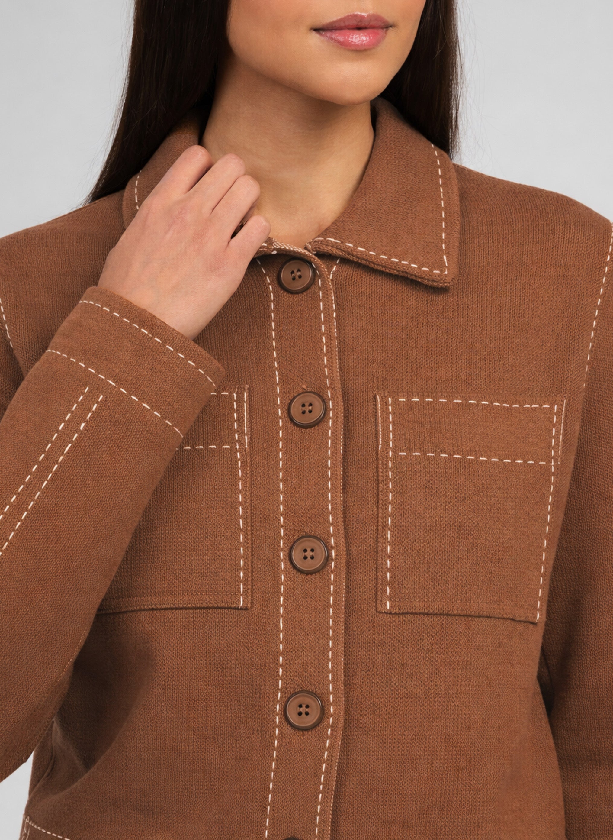 GILET LECLINT marron