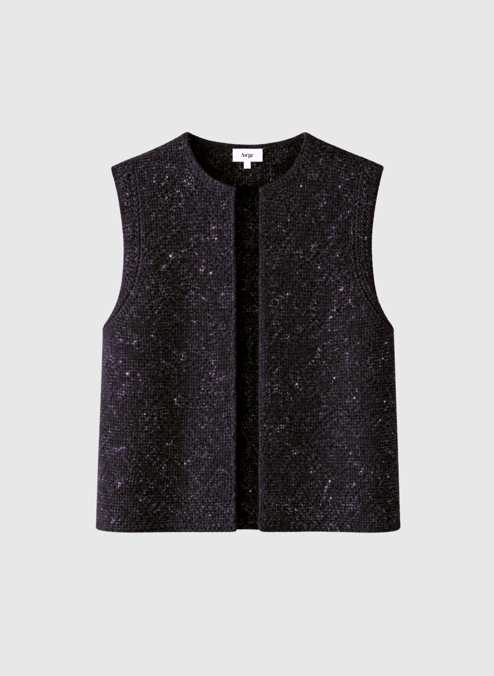 CARDIGAN SANS MANCHE LEGAYA noir chine