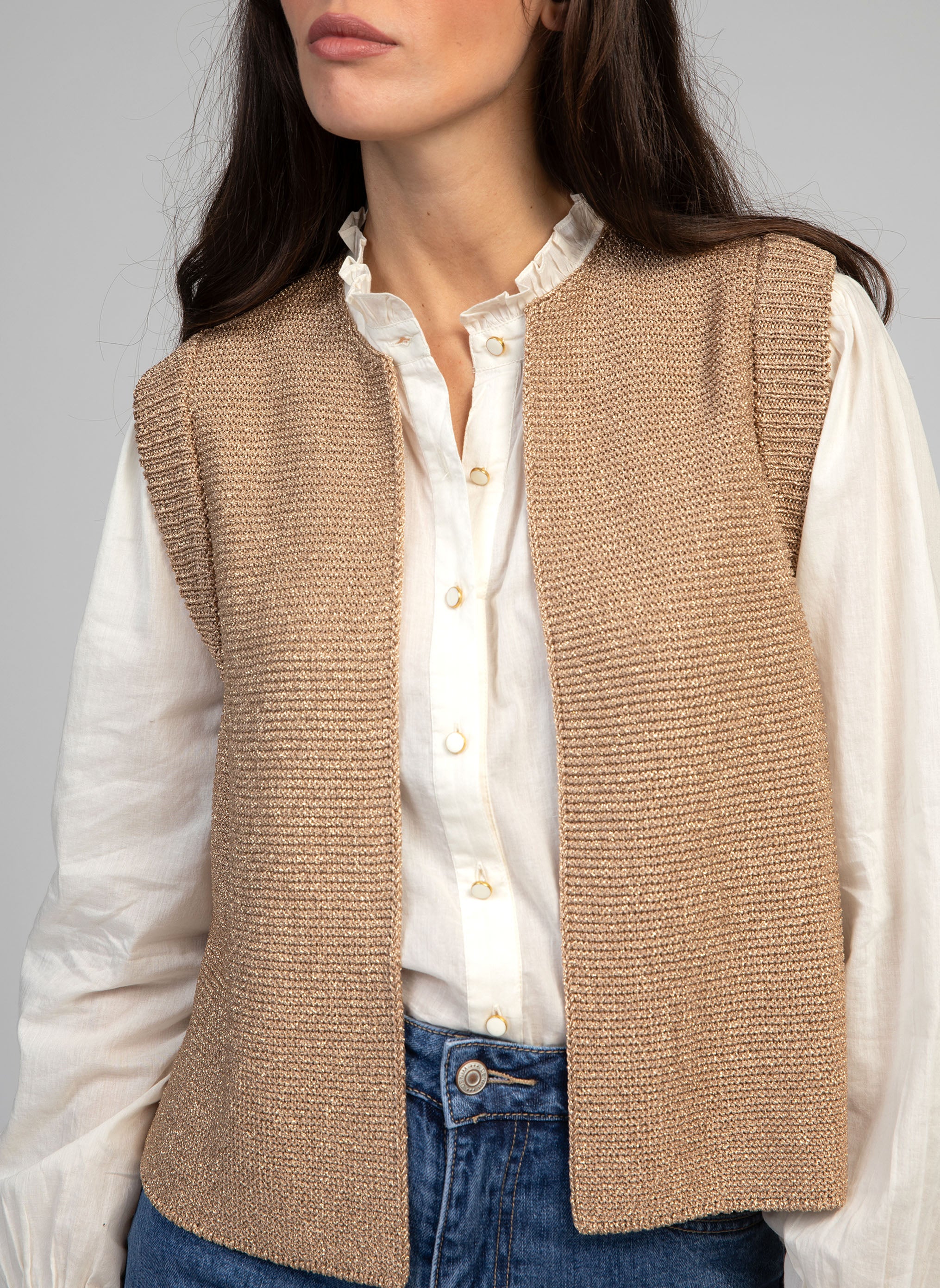 CARDIGAN SANS MANCHE LEGAYA or