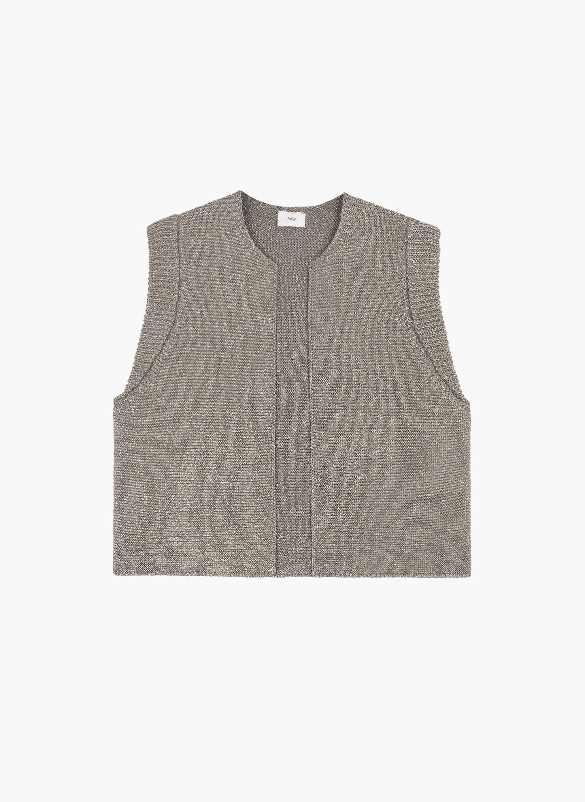 CARDIGAN SANS MANCHE LEGAYA grege