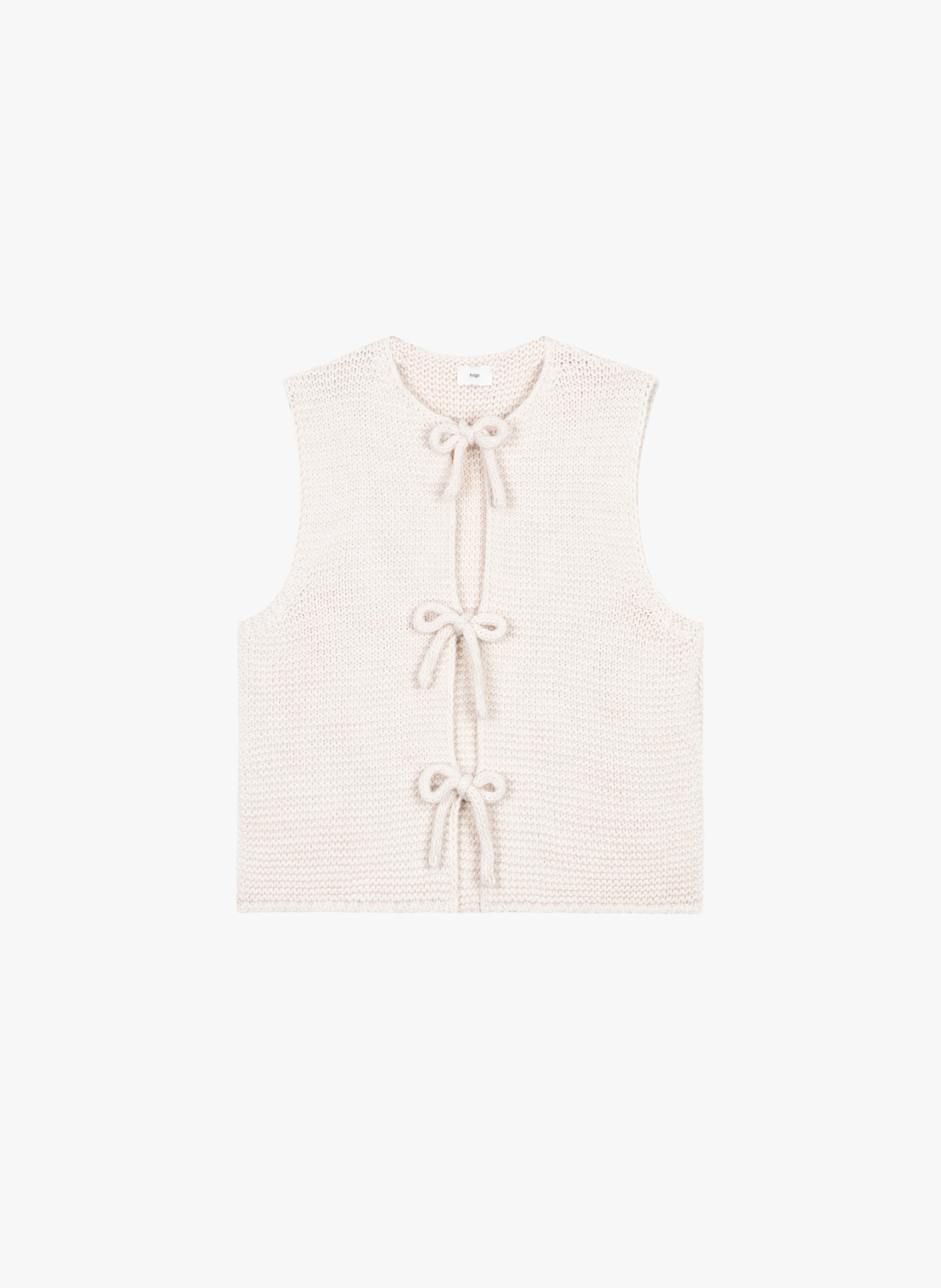 CARDIGAN SANS MANCHE LEGRINGA ecru