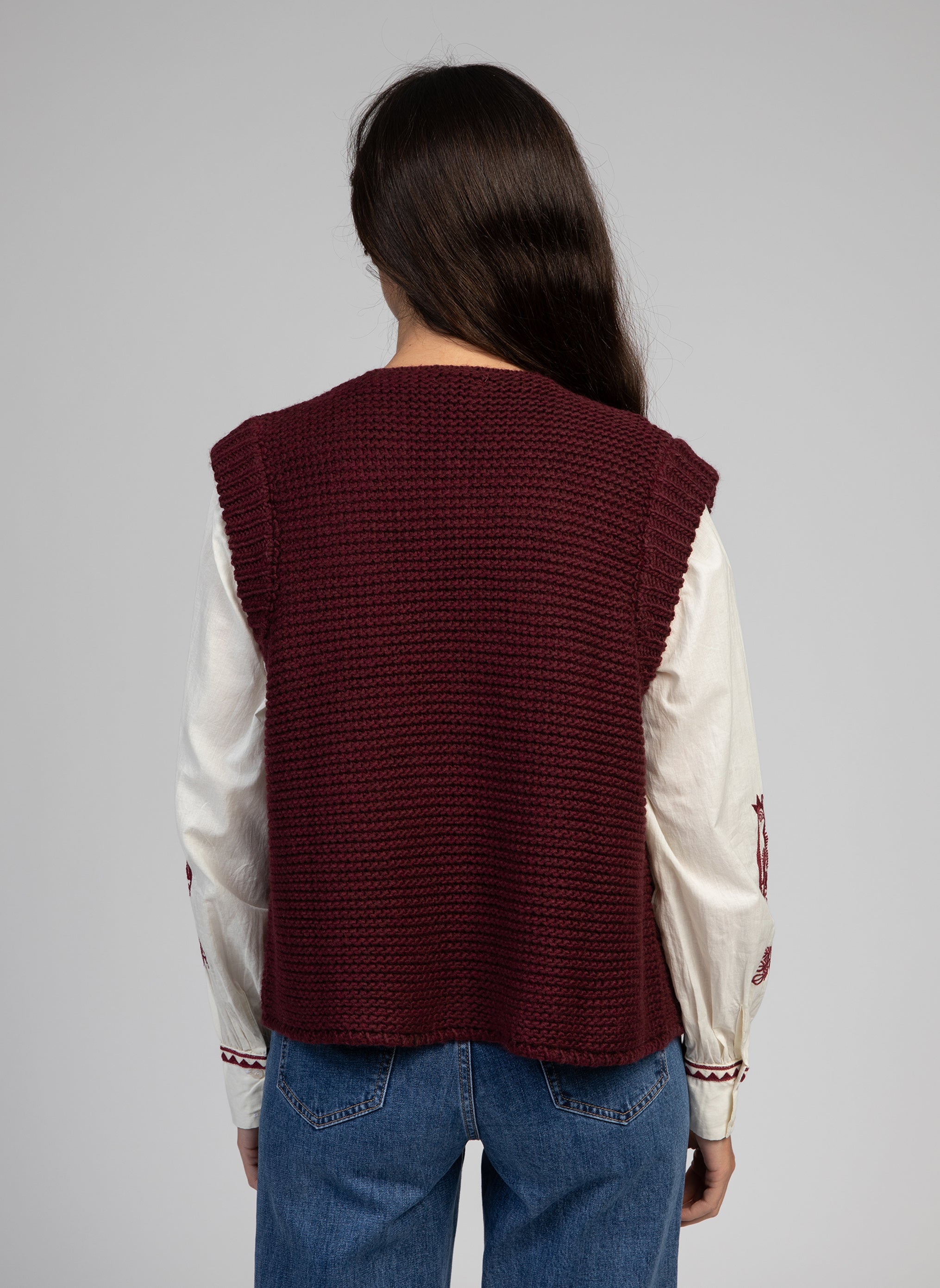 CARDIGAN LEGRINGOU bordeaux