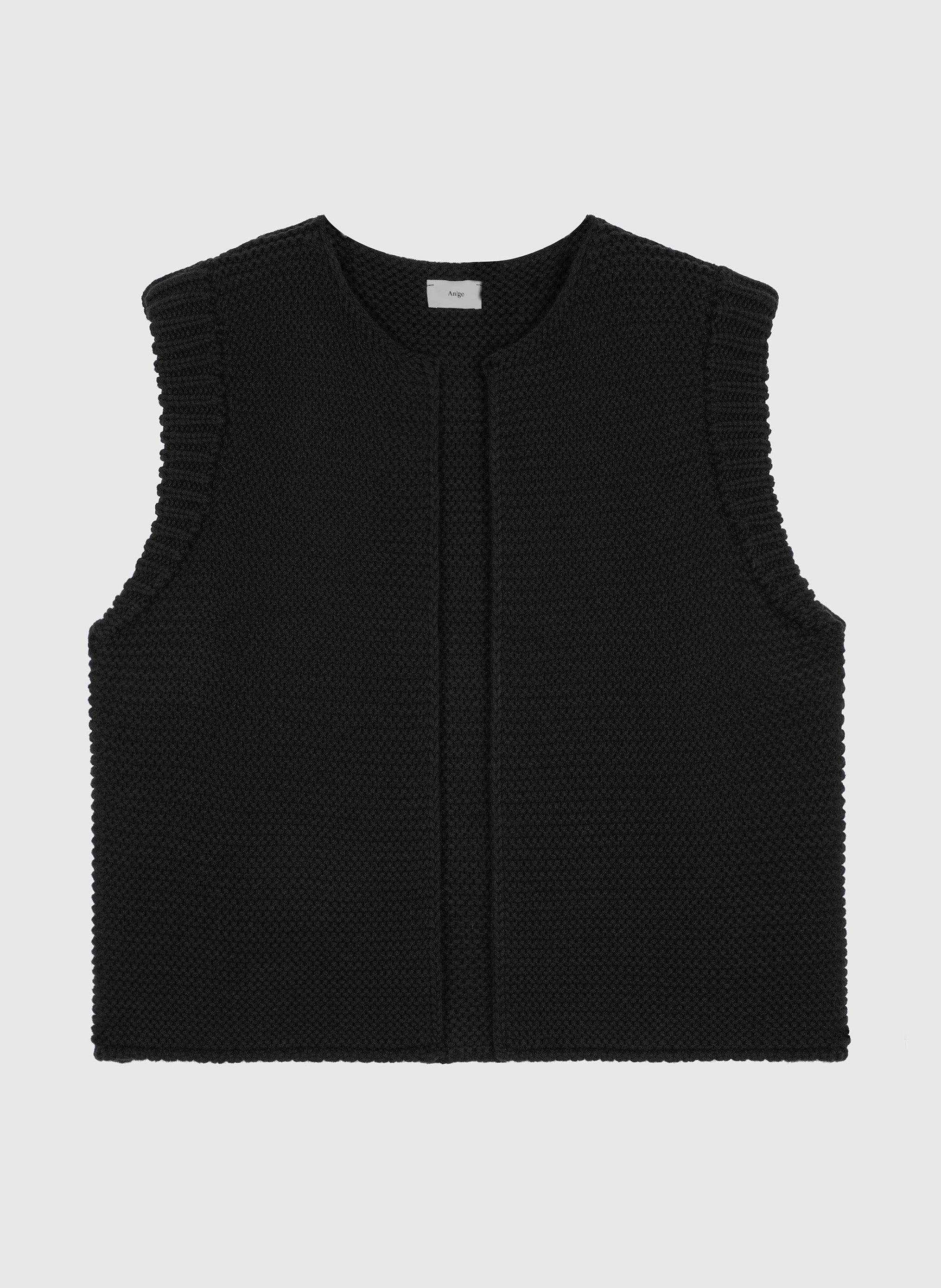 CARDIGAN SANS MANCHE LEGRINGOU noir
