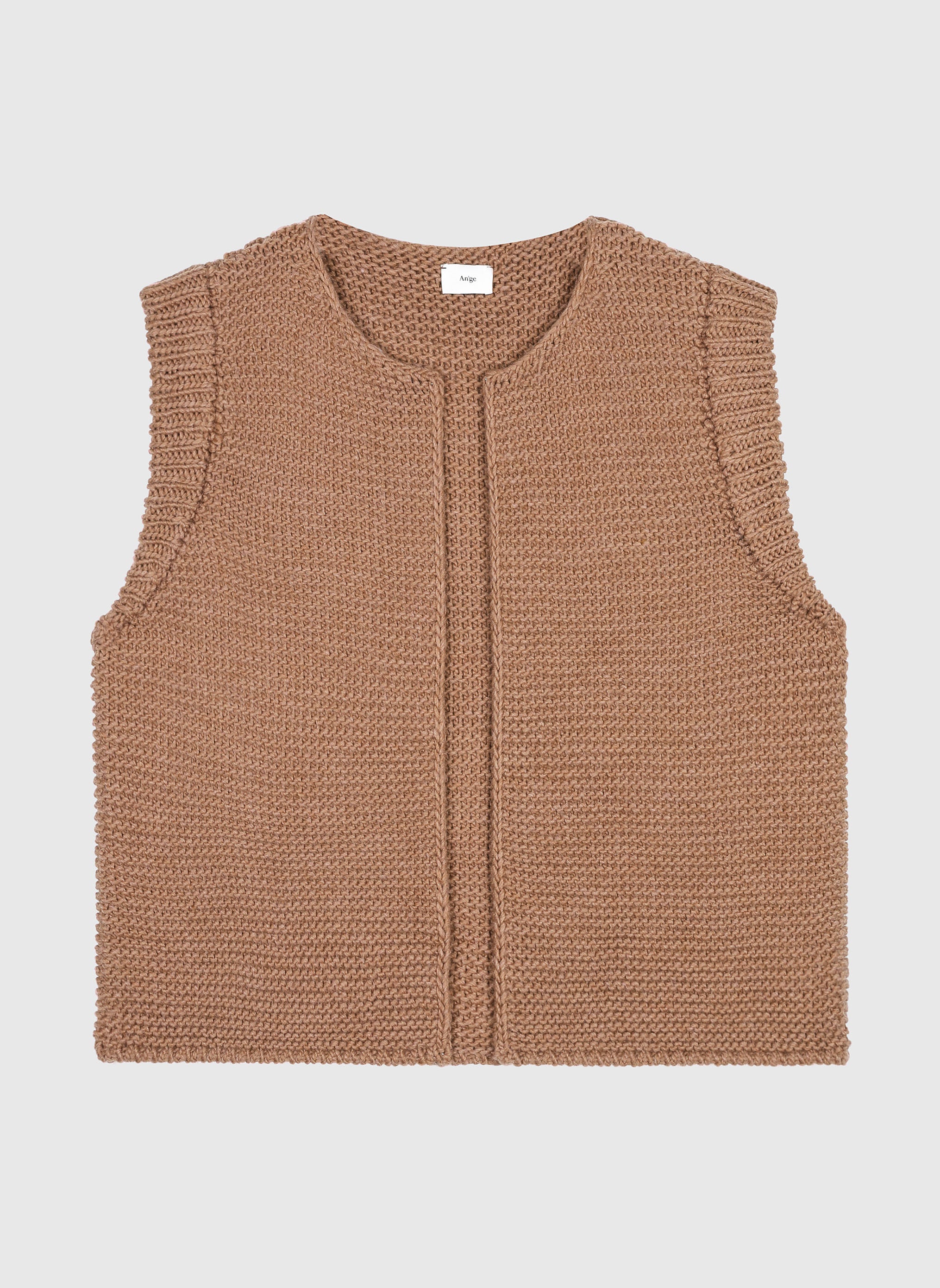 CARDIGAN SANS MANCHE LEGRINGOU caramel