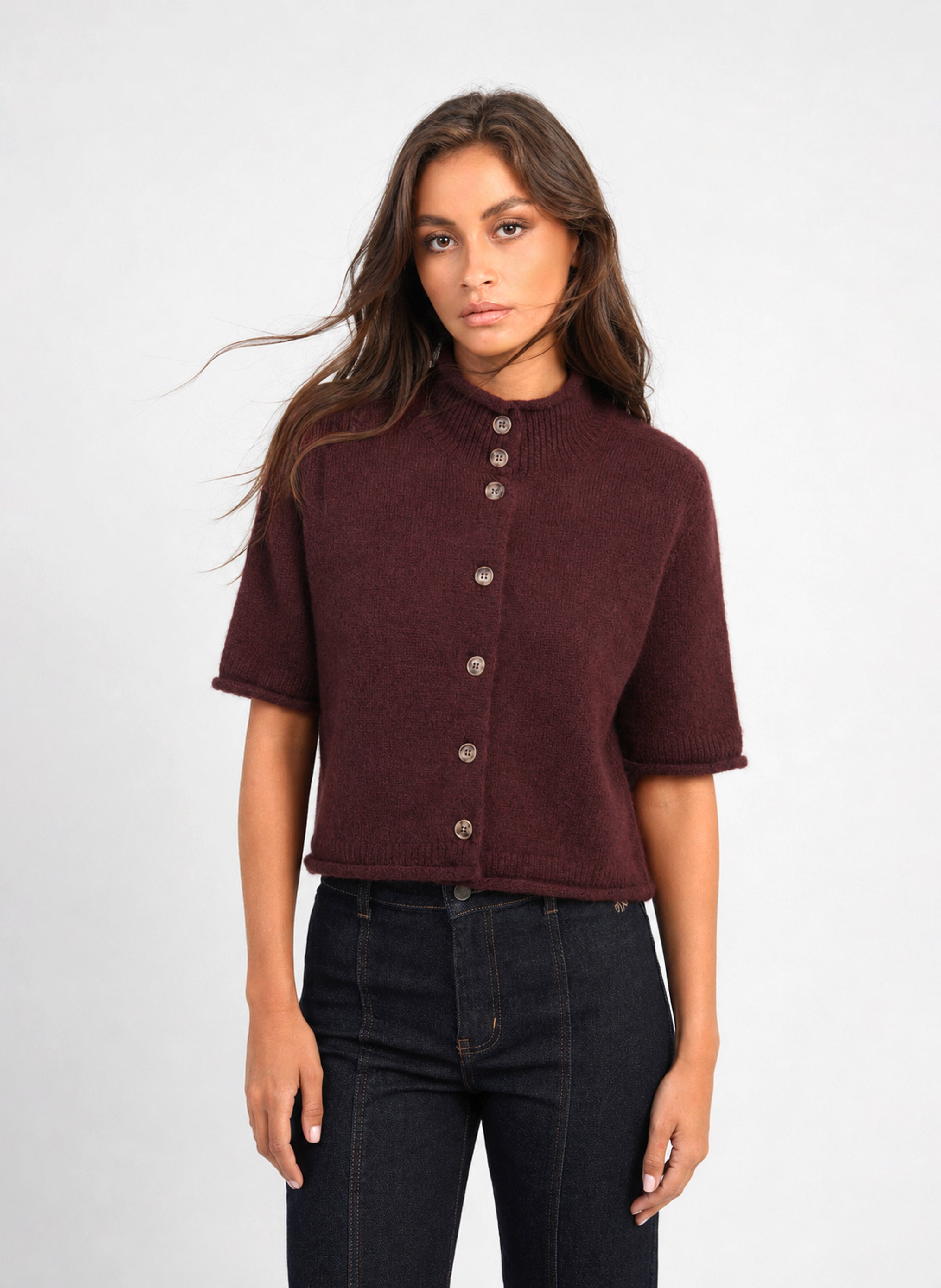 GILET LELYA bordeaux