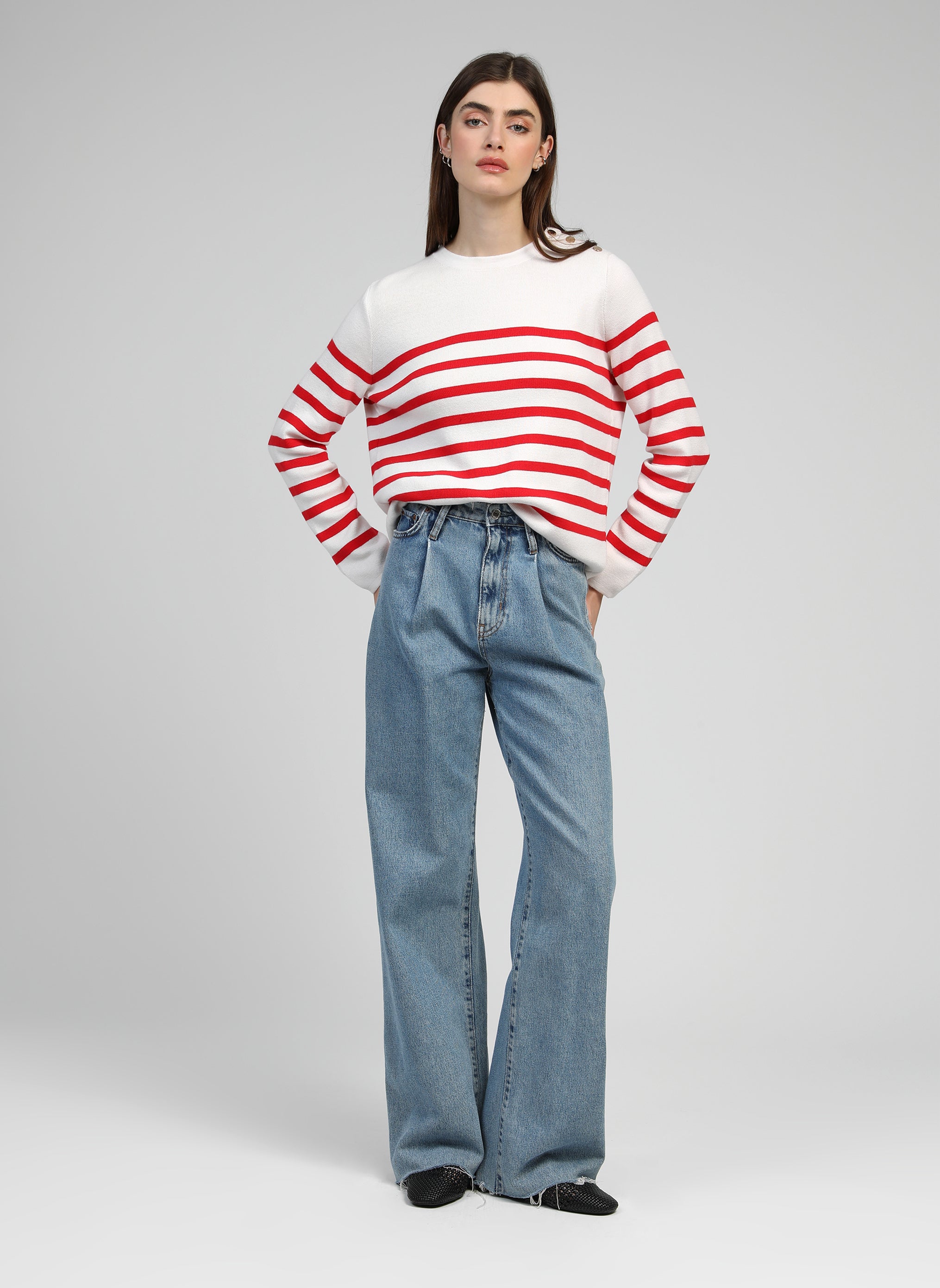 PULL LEMARLINA rouge