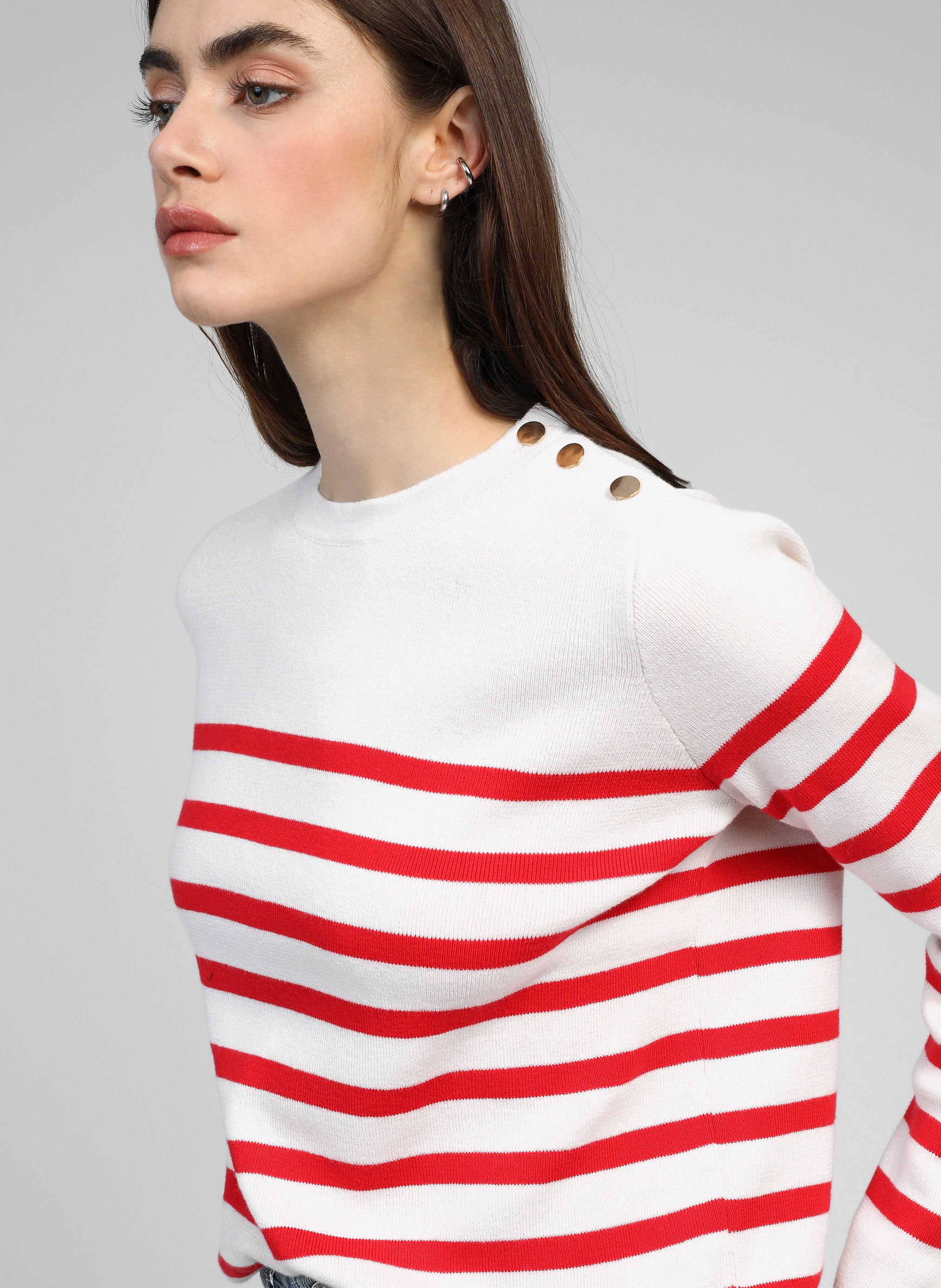 PULL LEMARLINA rouge