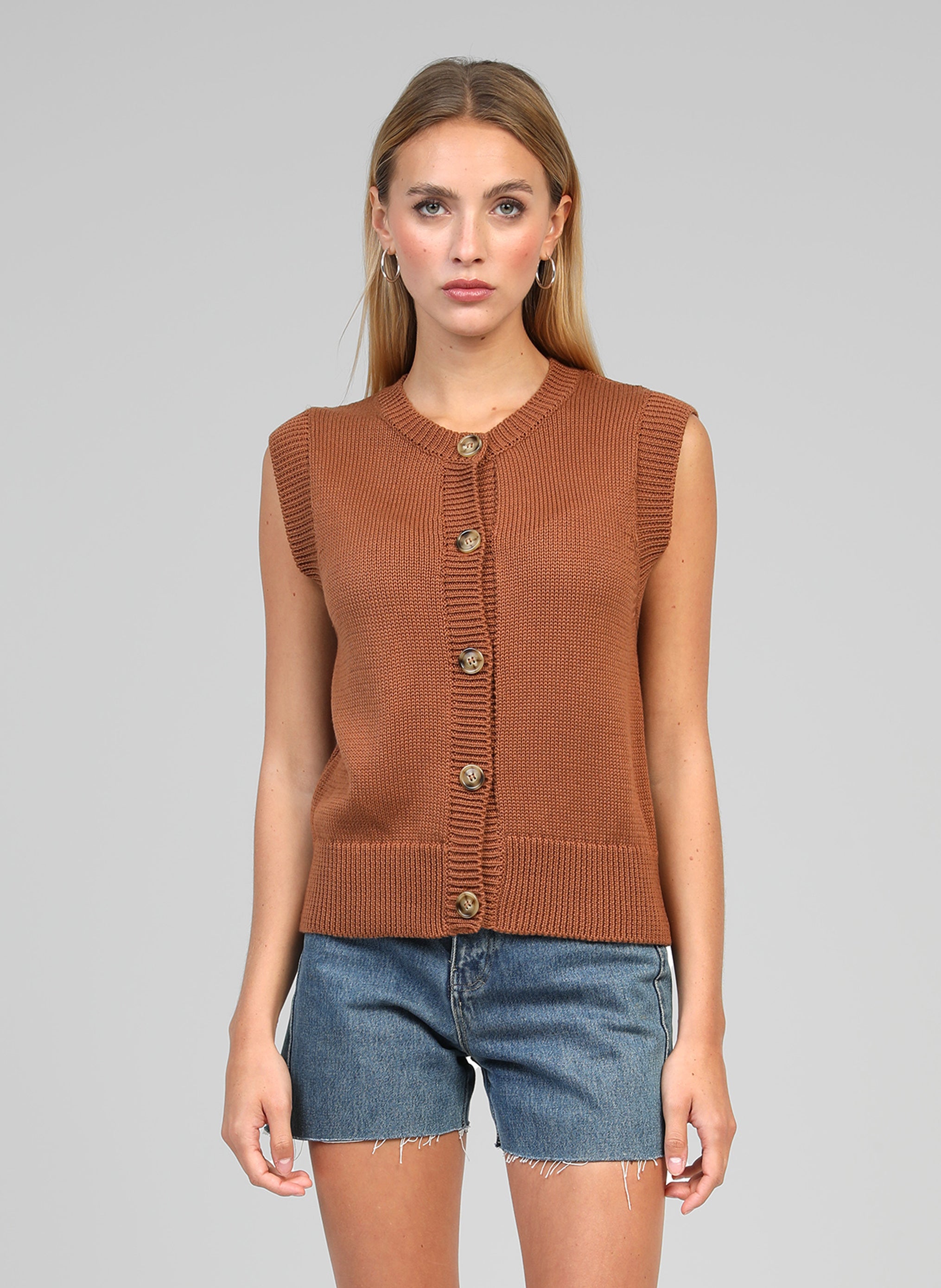 GILET LEVIONA marron