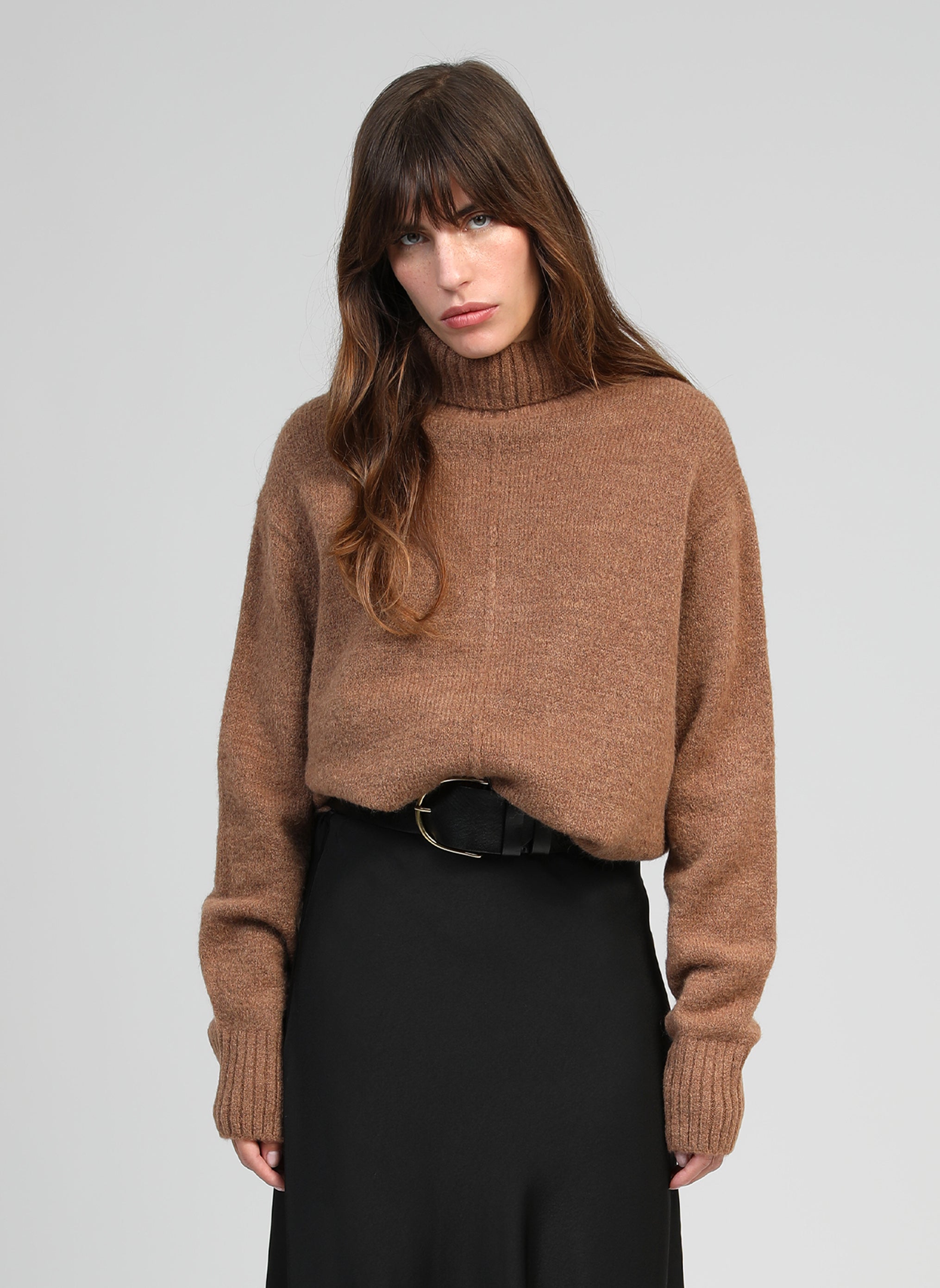 PULL LIPY marron glace