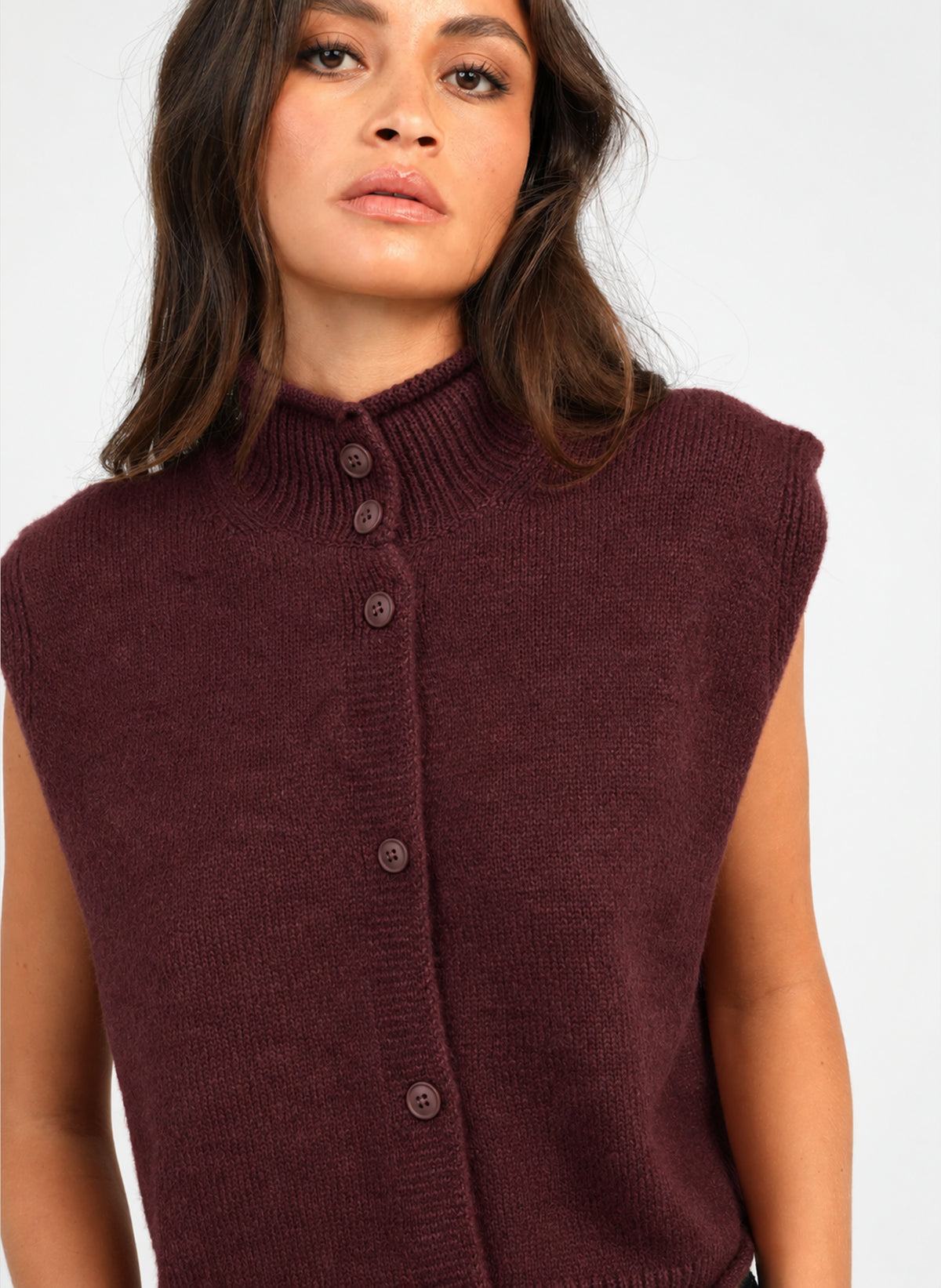 LOROKIA VEST, burgundy