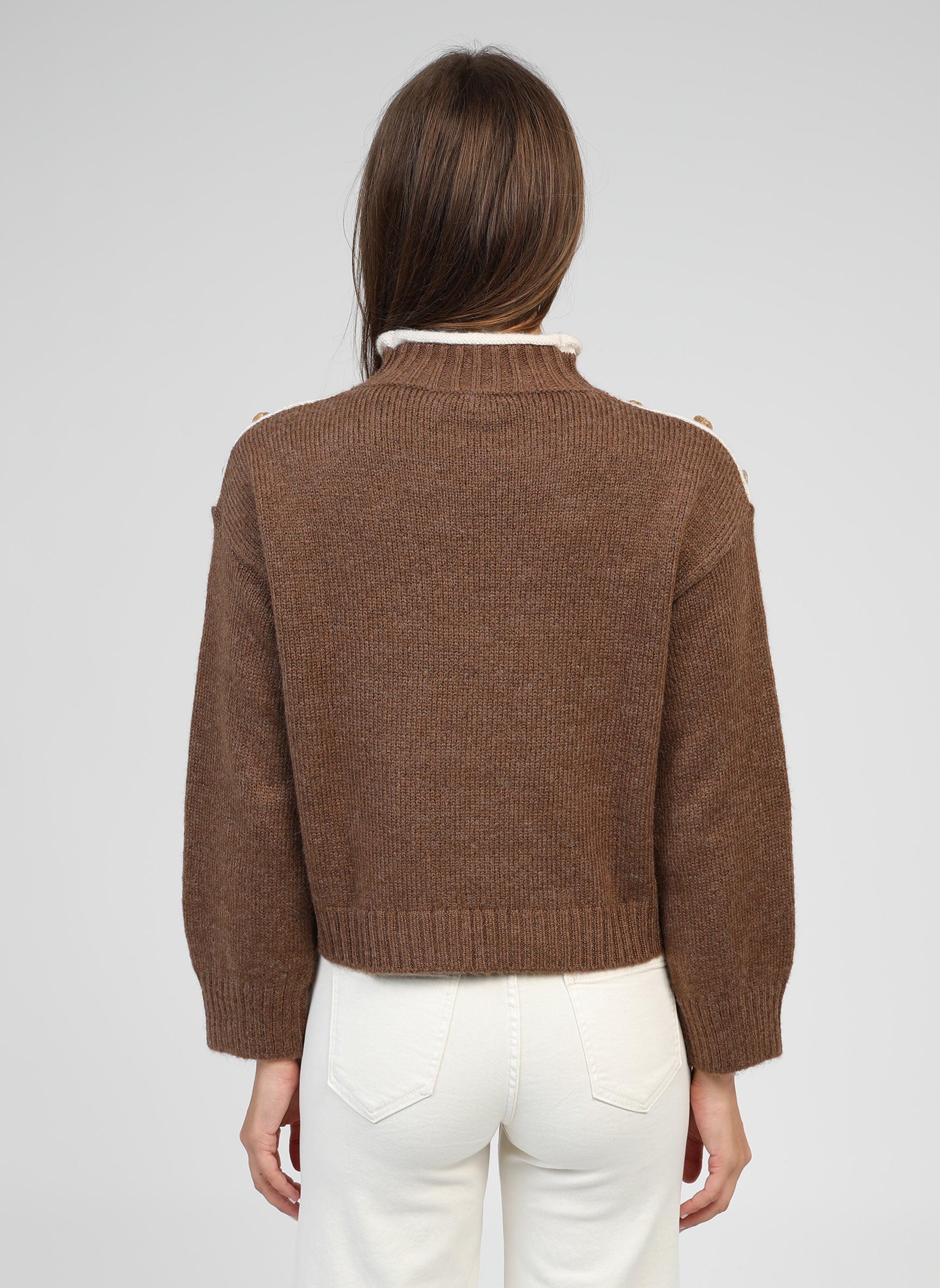 PULL LOUKI marron glace
