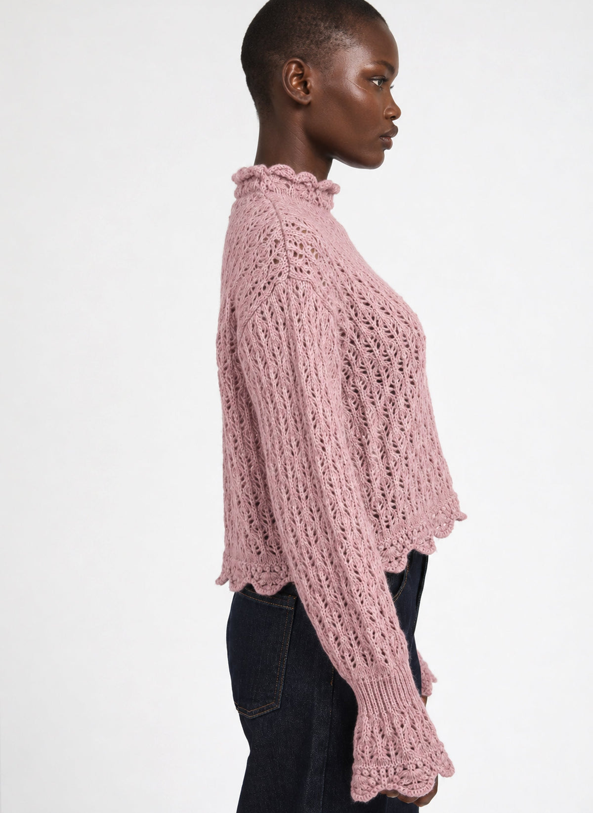 PULL LYSETTE vieux rose