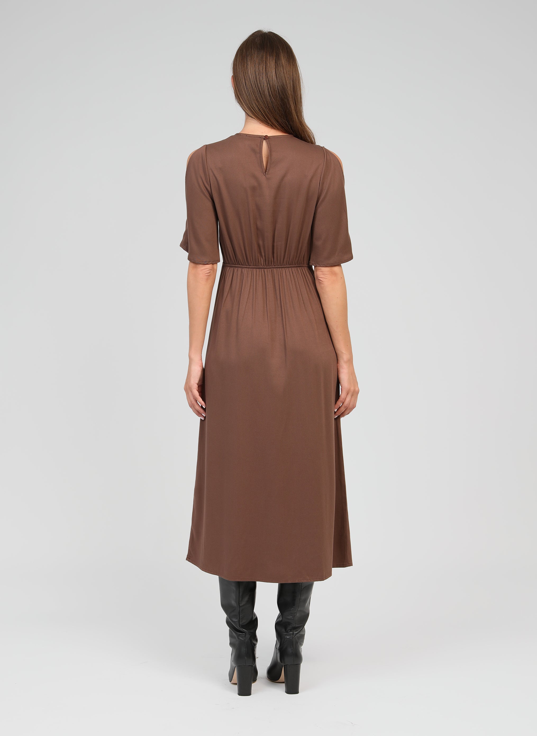 ROBE LONGUE MAELSA marron