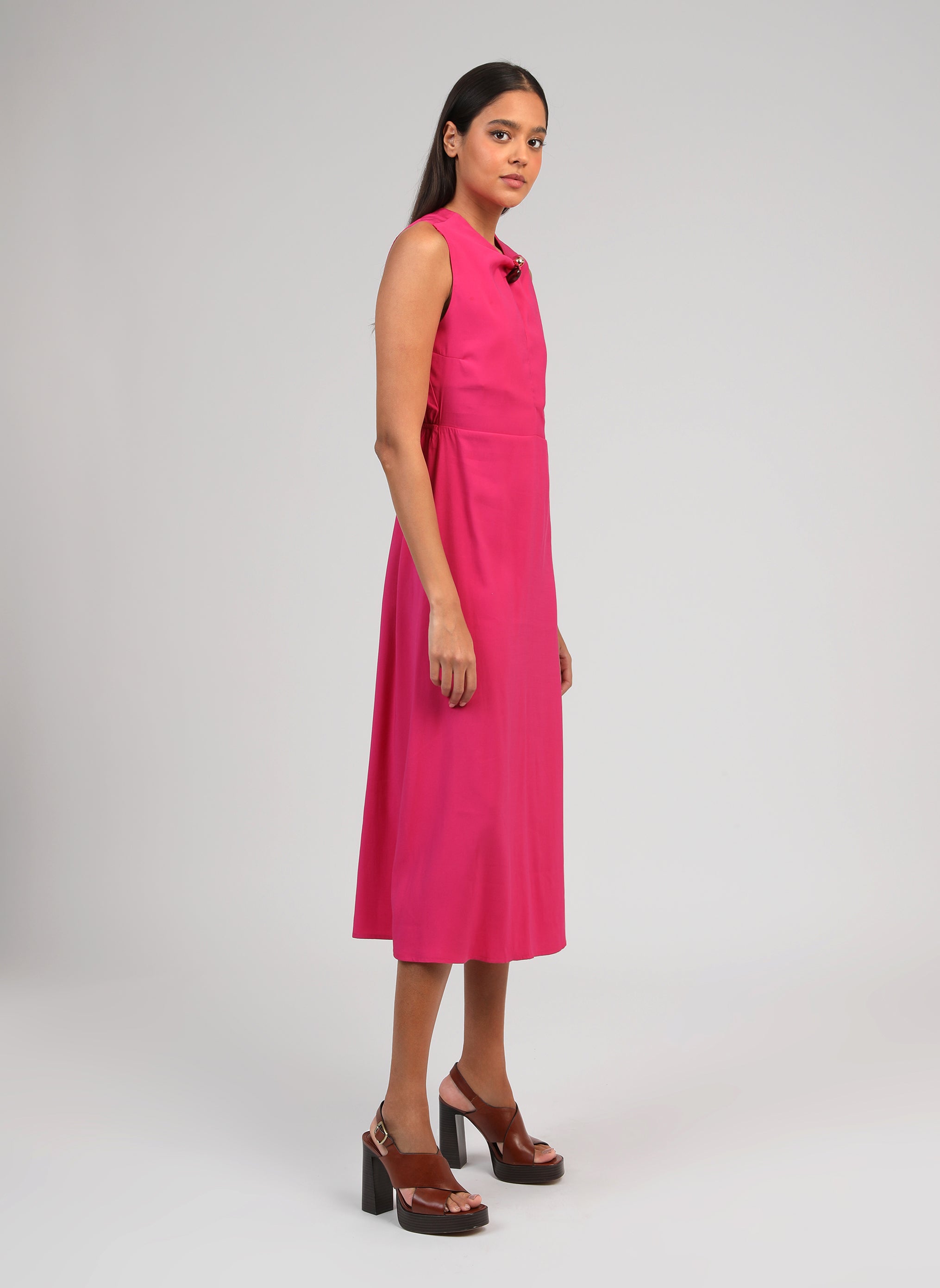 ROBE MIDI MAEZRA fuchsia