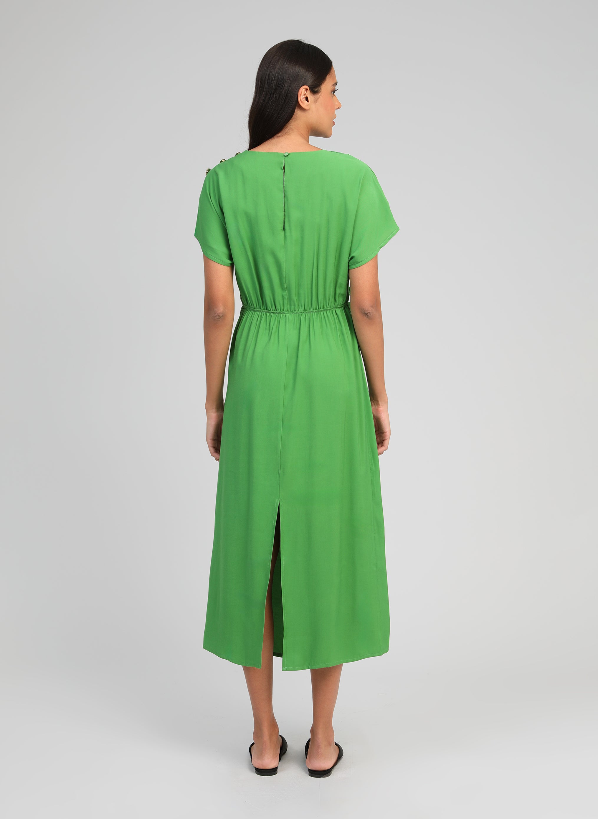 ROBE MIDI MALIXA pomme