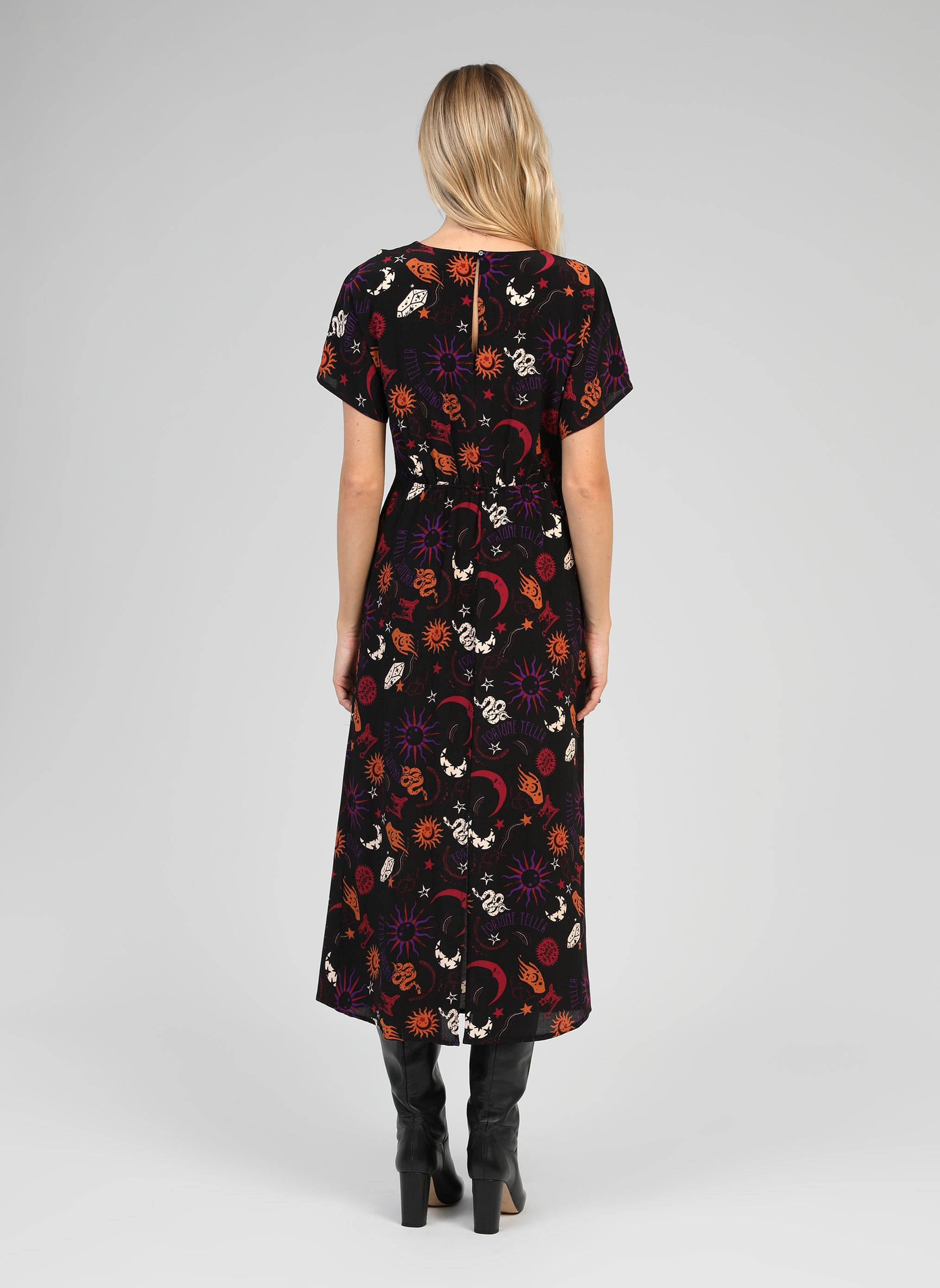 ROBE MIDI MALORA boheme noir