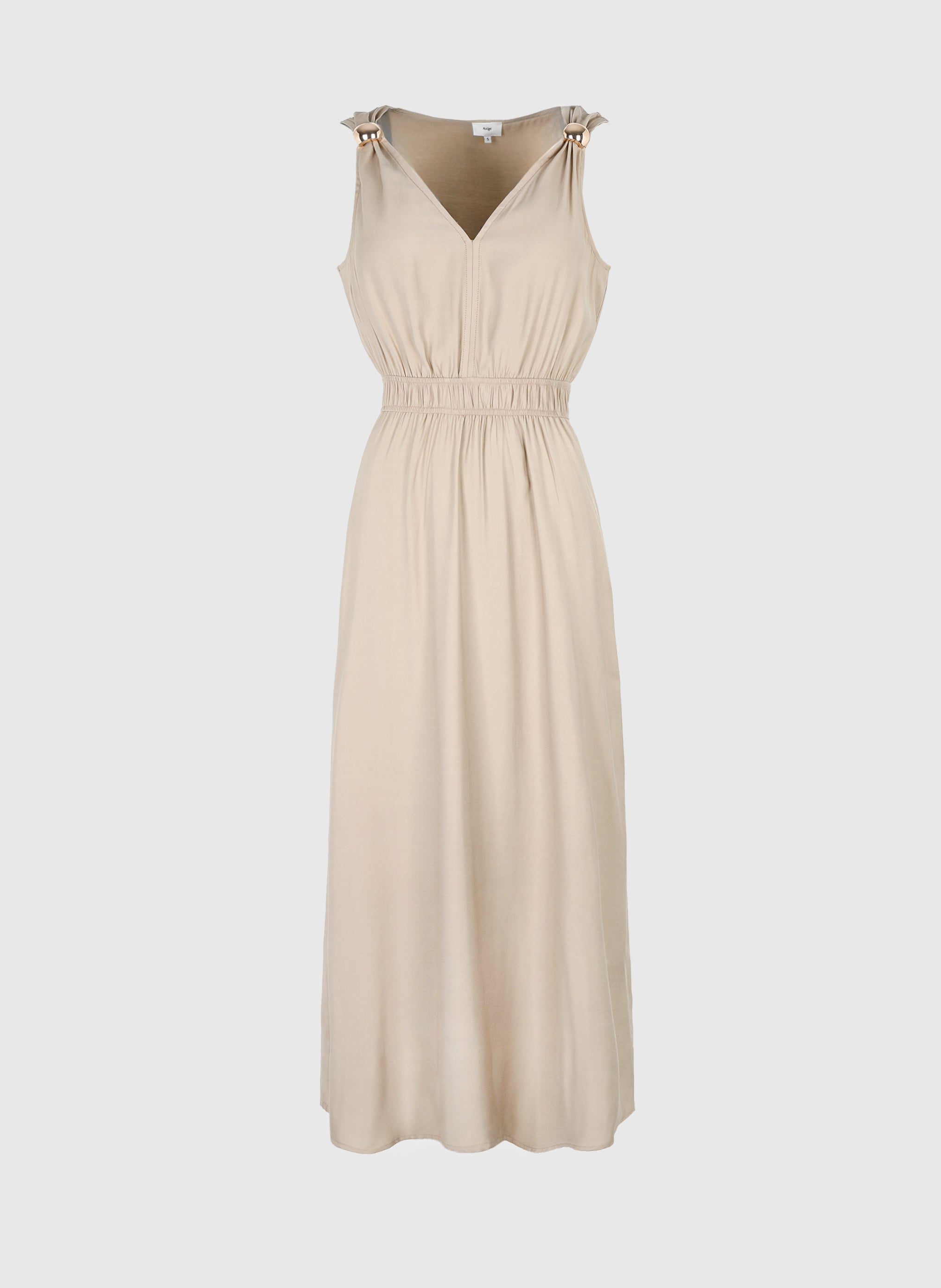 beige MIDI MALOUISE DRESS