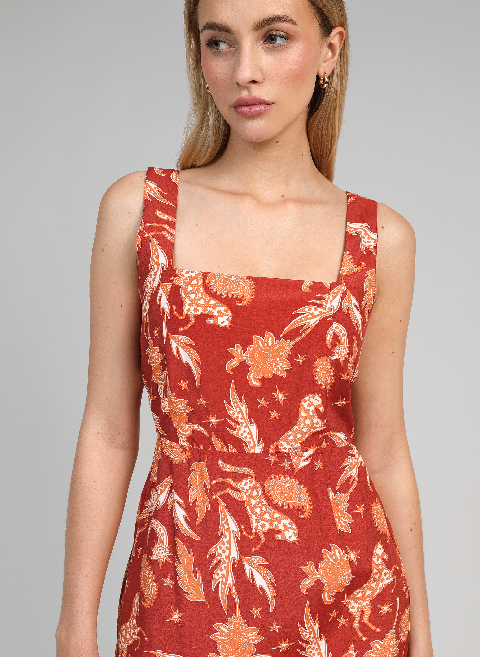 MIDI MANILY terracotta fleche DRESS