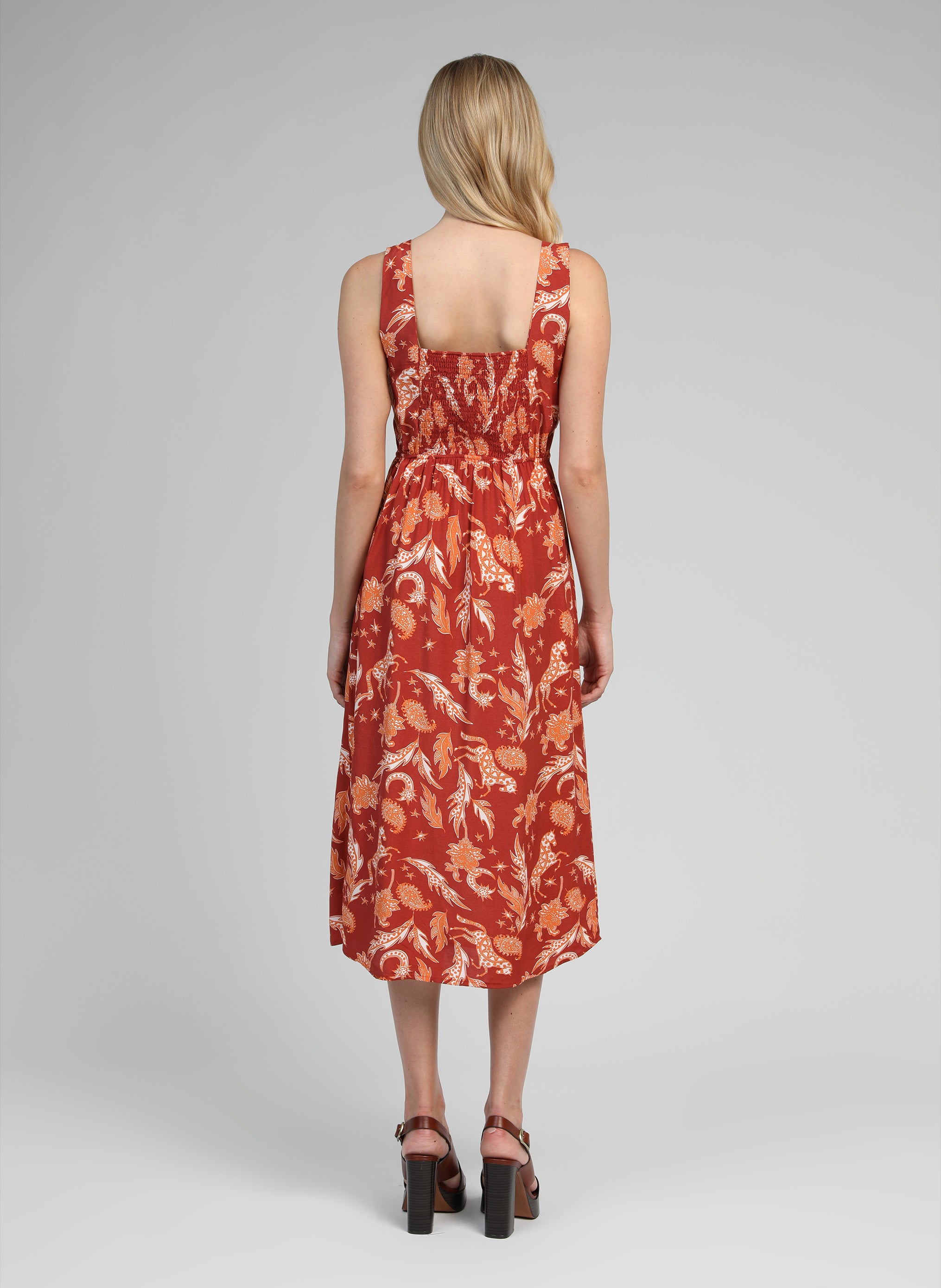 ROBE MIDI MANILY fleche terracotta