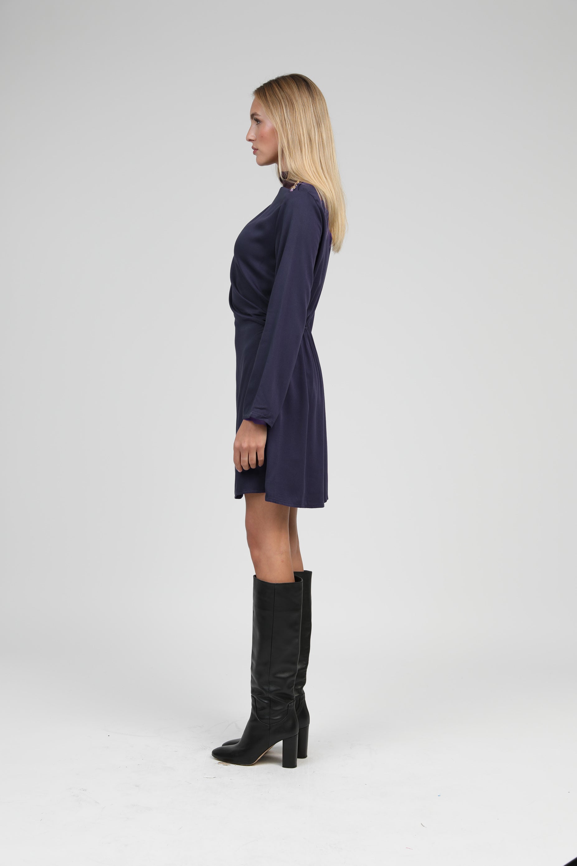 ROBE COURTE MANINON marine