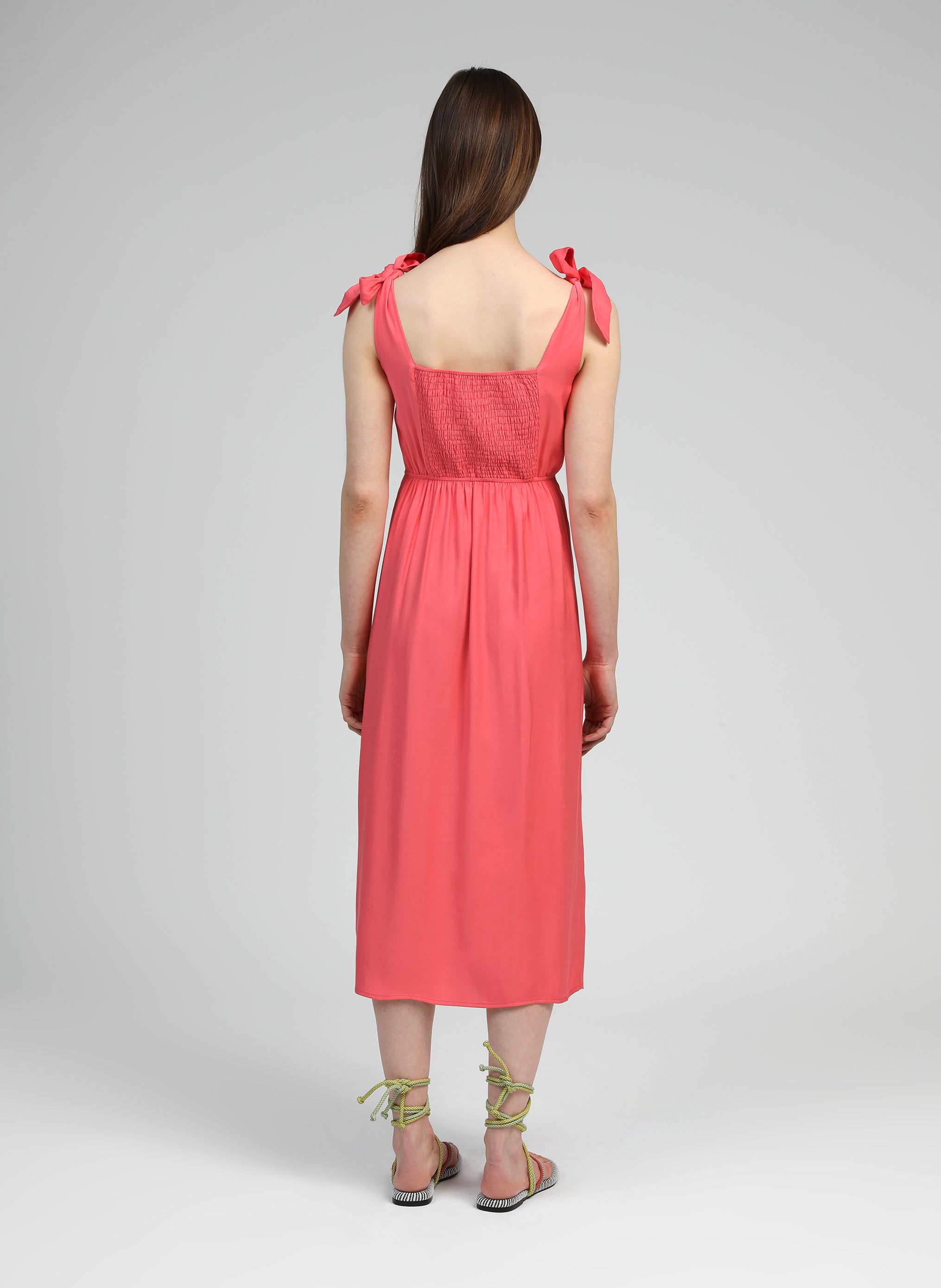 ROBE MIDI MANTA corail