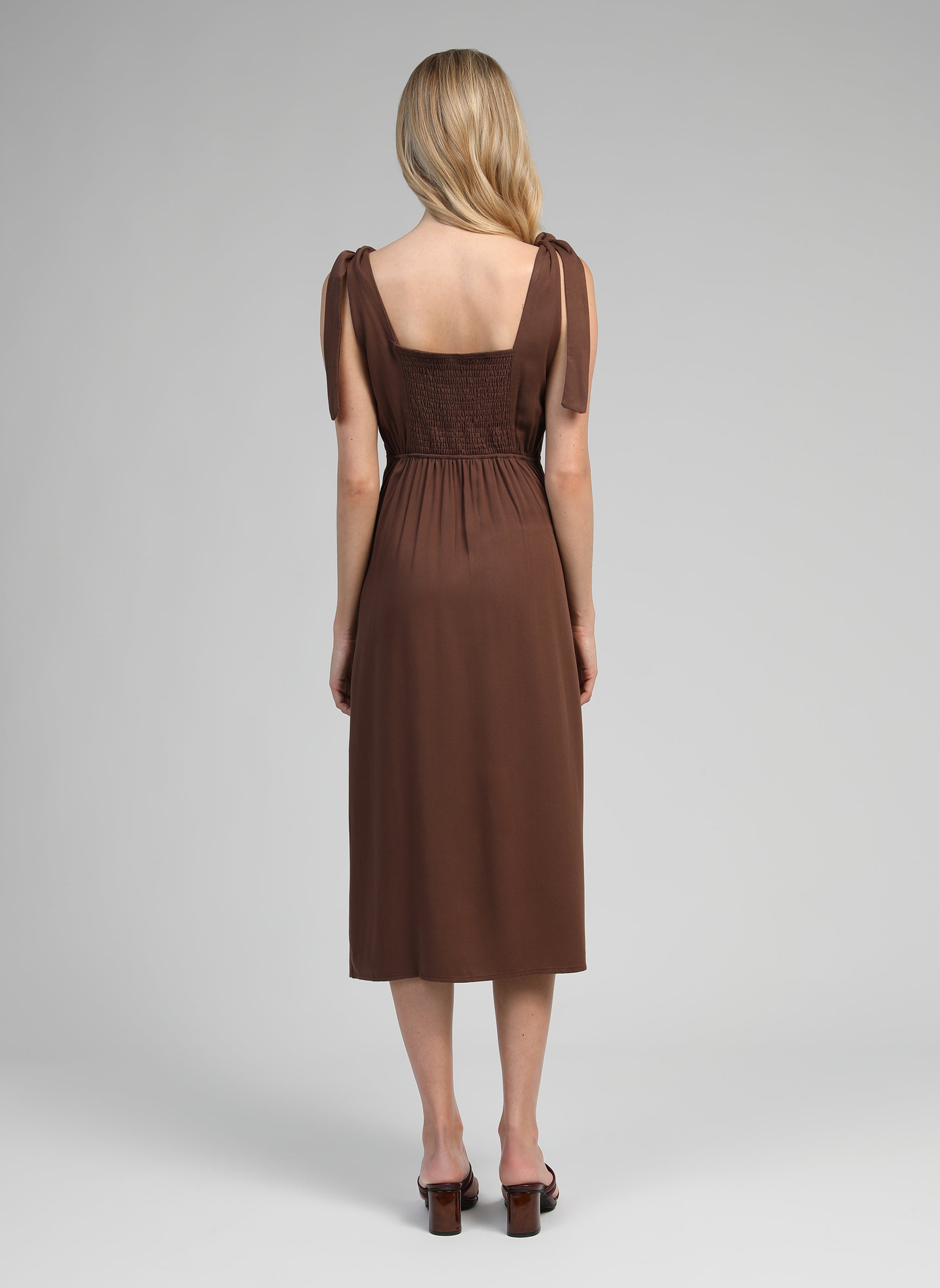 ROBE LONGUE MANTIA marron