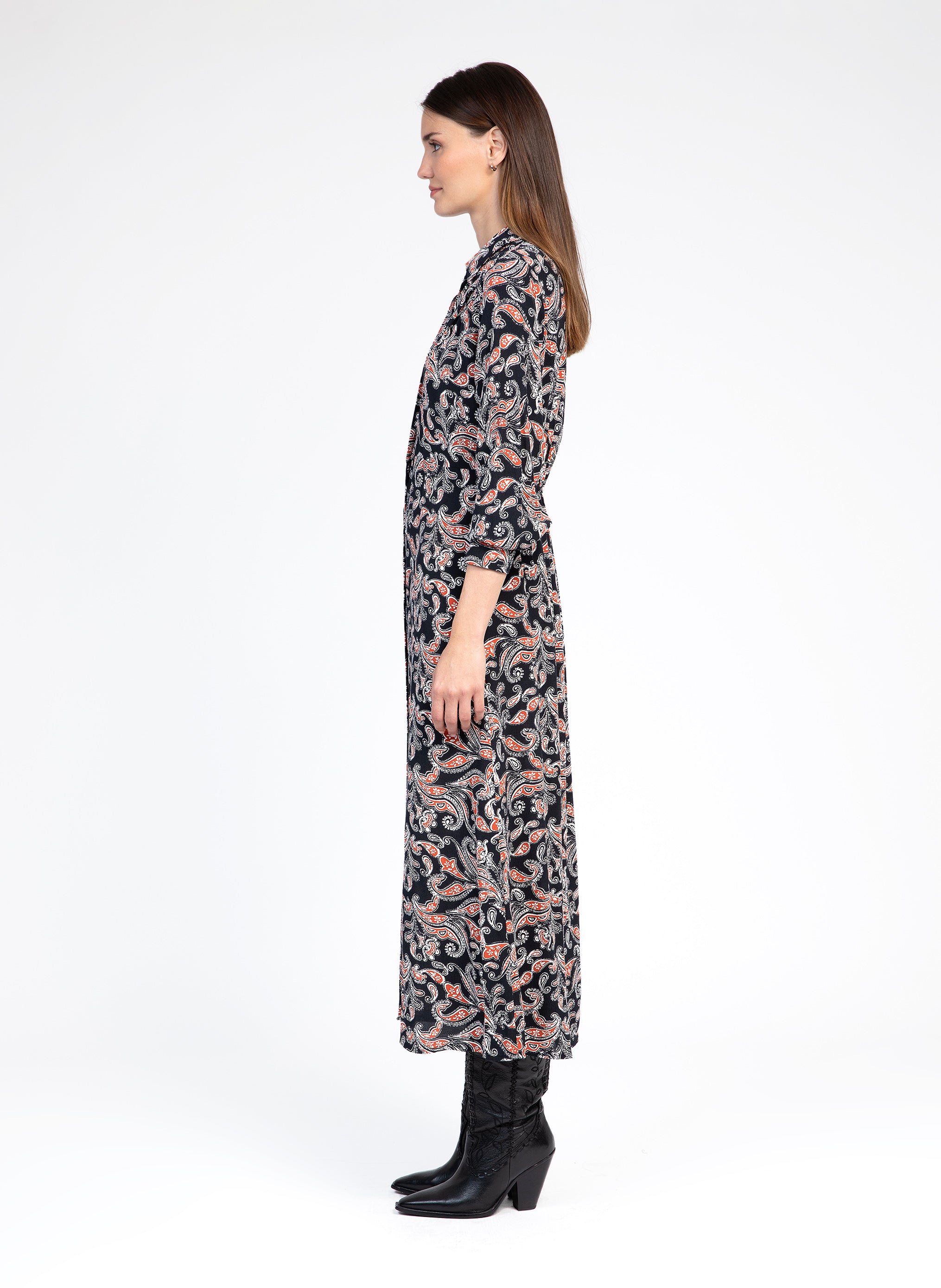 ROBE LONGUE MARIZEAU bandini noir