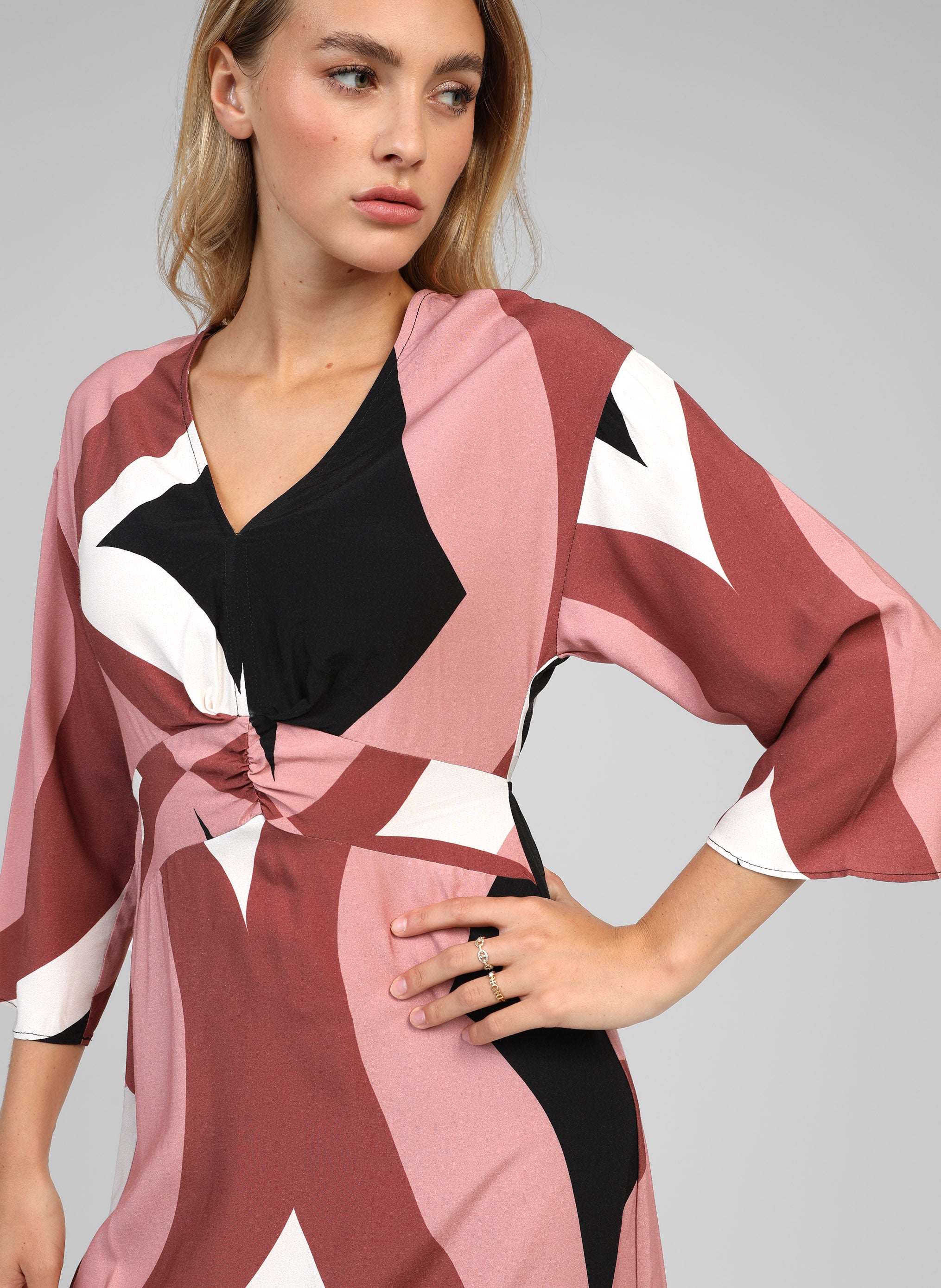 ROBE MIDI MASAMY galimo rose