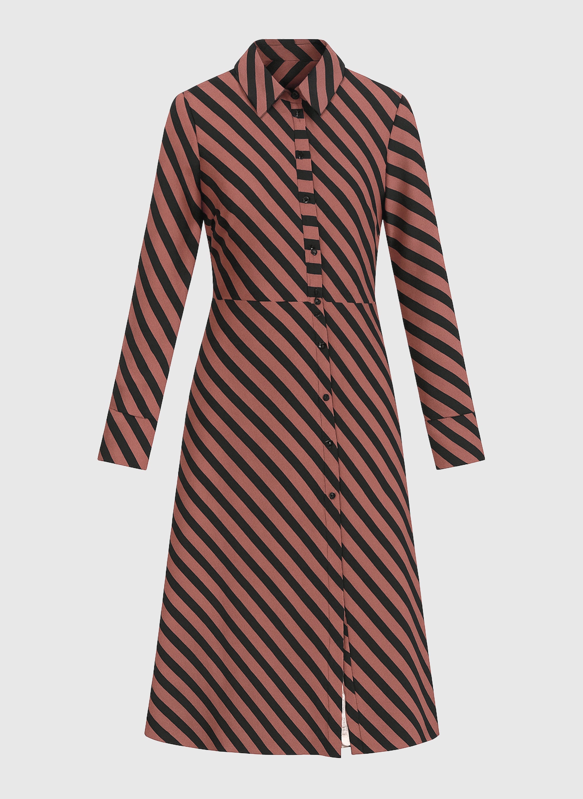 ROBE LONGUE MATARA stipe chocolat