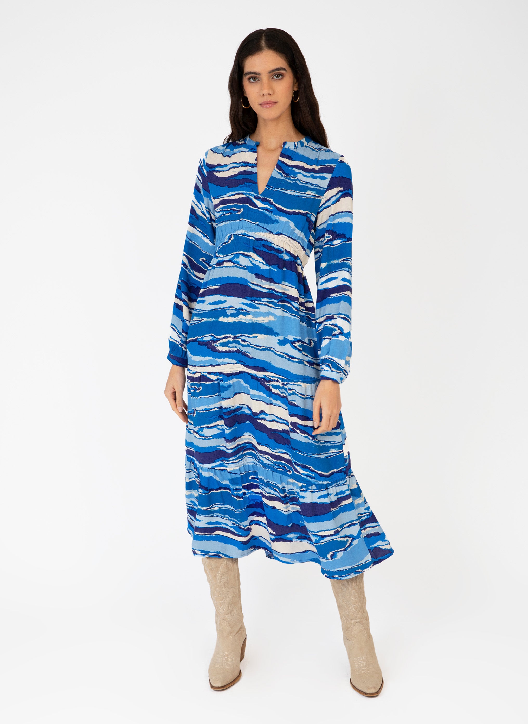 ROBE MIDI MAXIMO tessa bleu