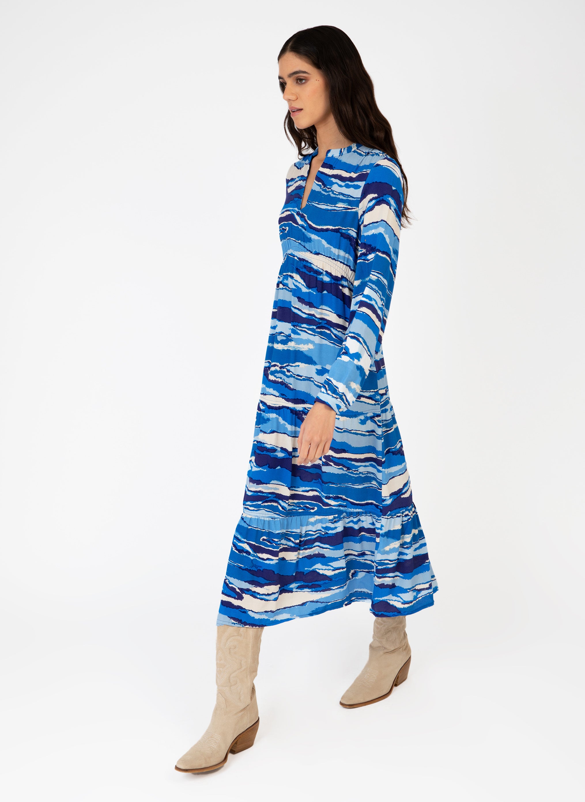 ROBE MIDI MAXIMO tessa bleu