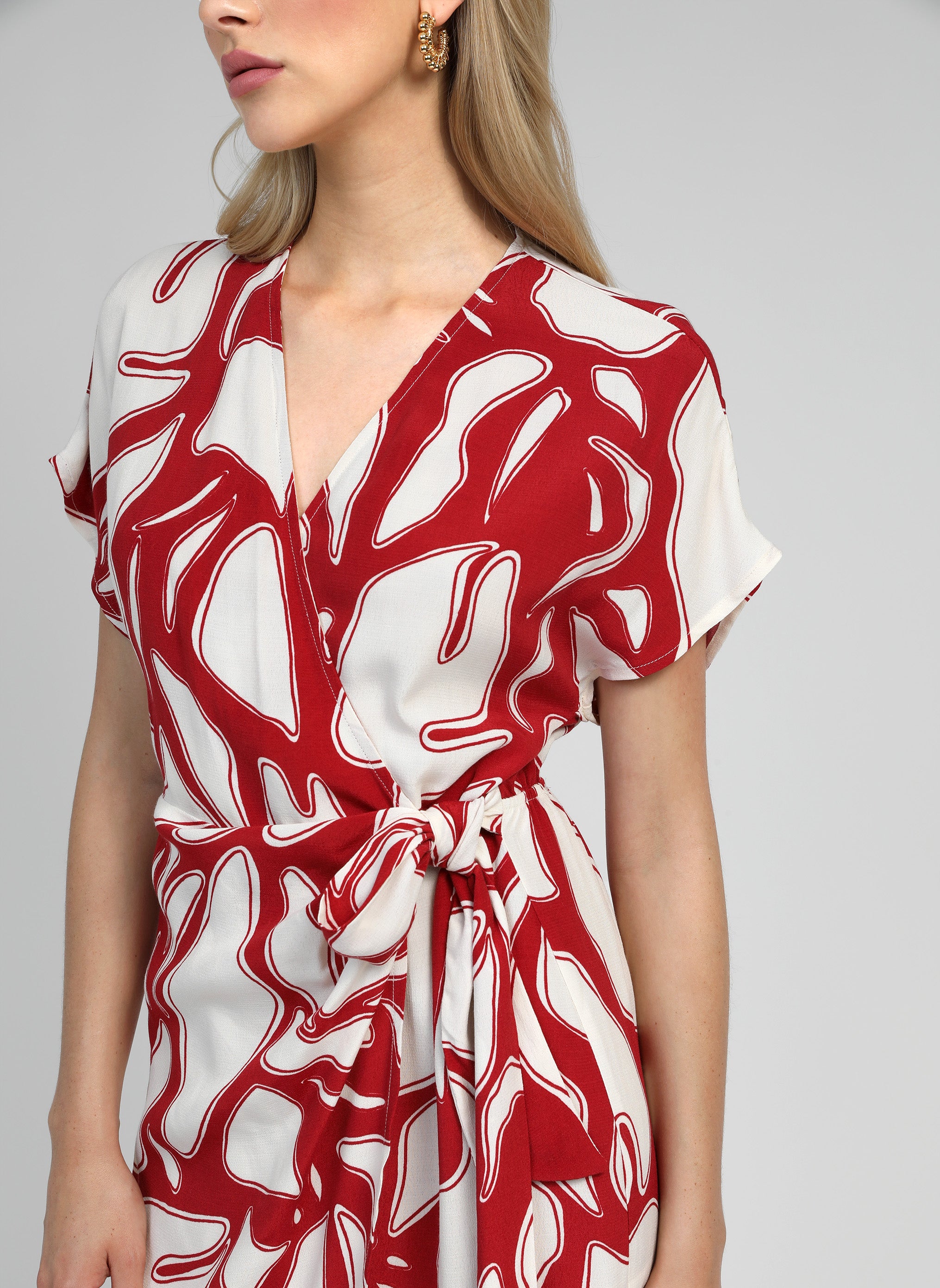 MELANIA cherry flame SHORT DRESS