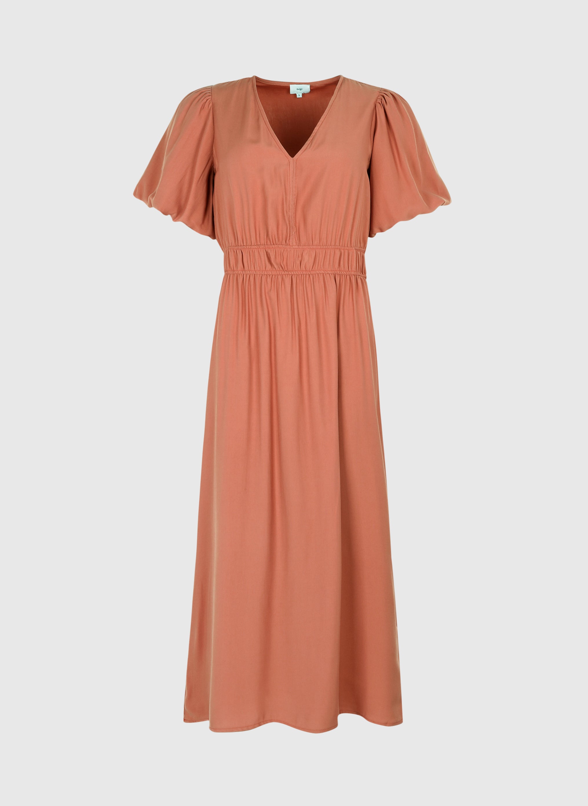 VESTIDO MELILE MIDI terracota