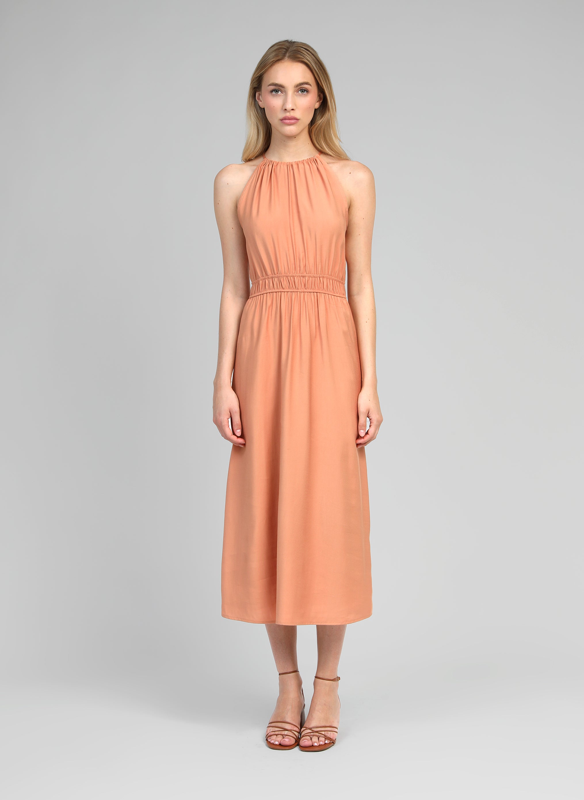 ROBE MIDI MENDALY terracotta