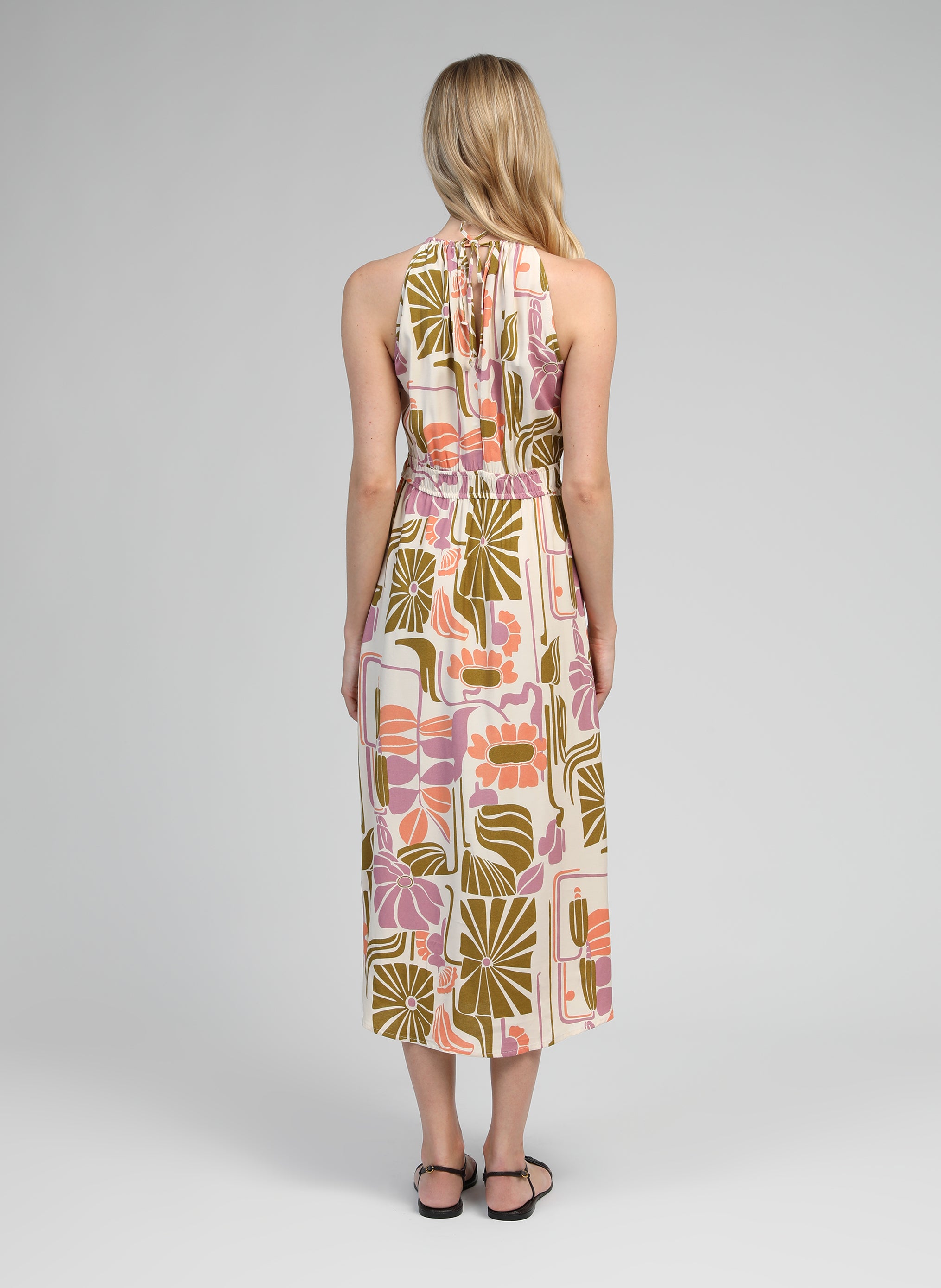 VESTIDO LARGO MENDA tima ecru