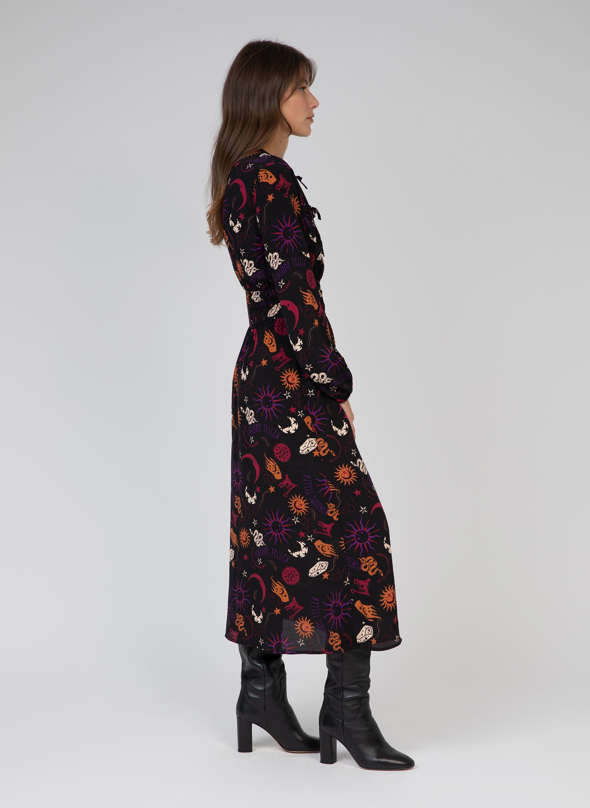 ROBE LONGUE MERIVA bohème noir