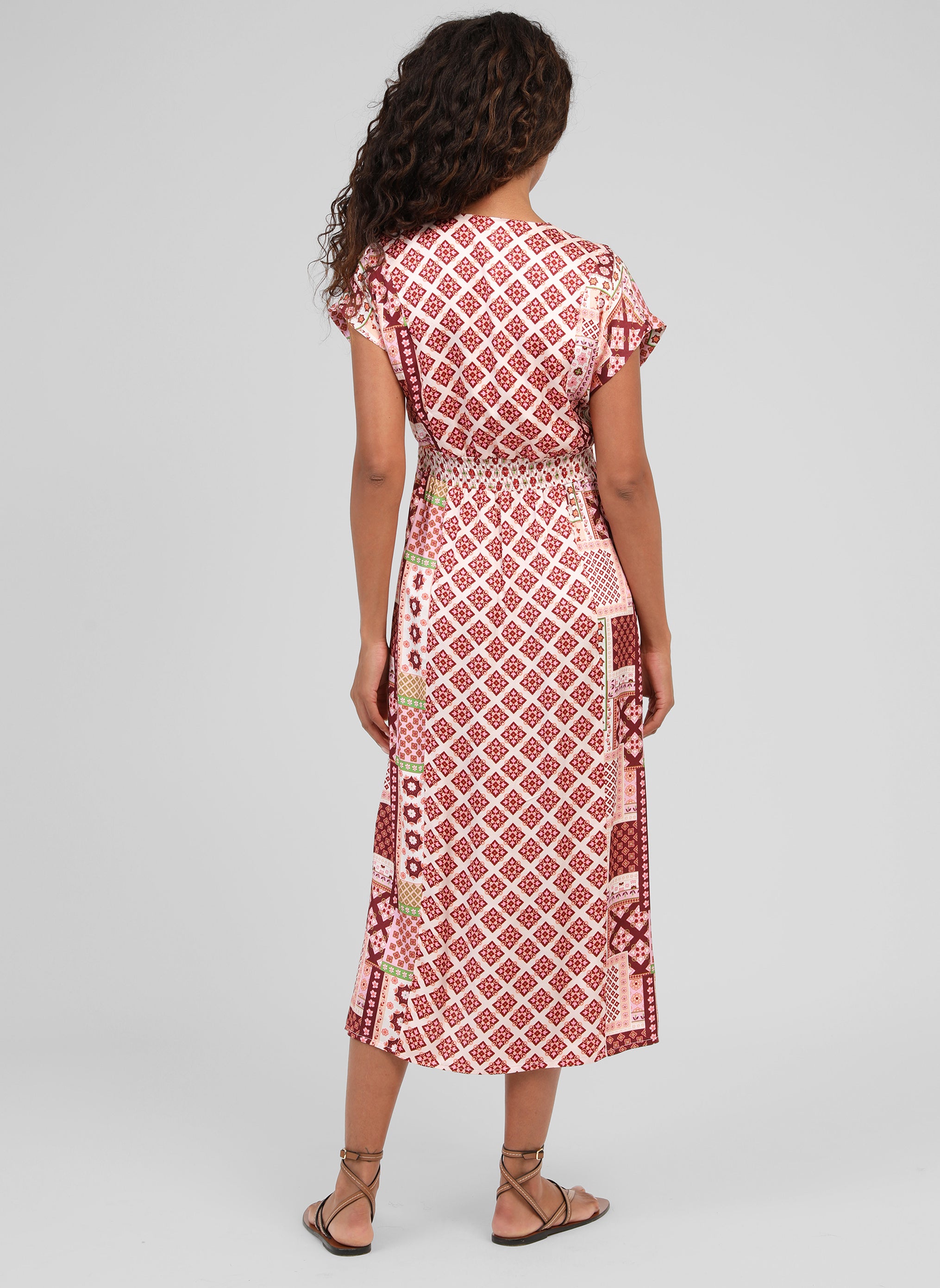 ROBE MIDI MIRAGE patchila bordeaux