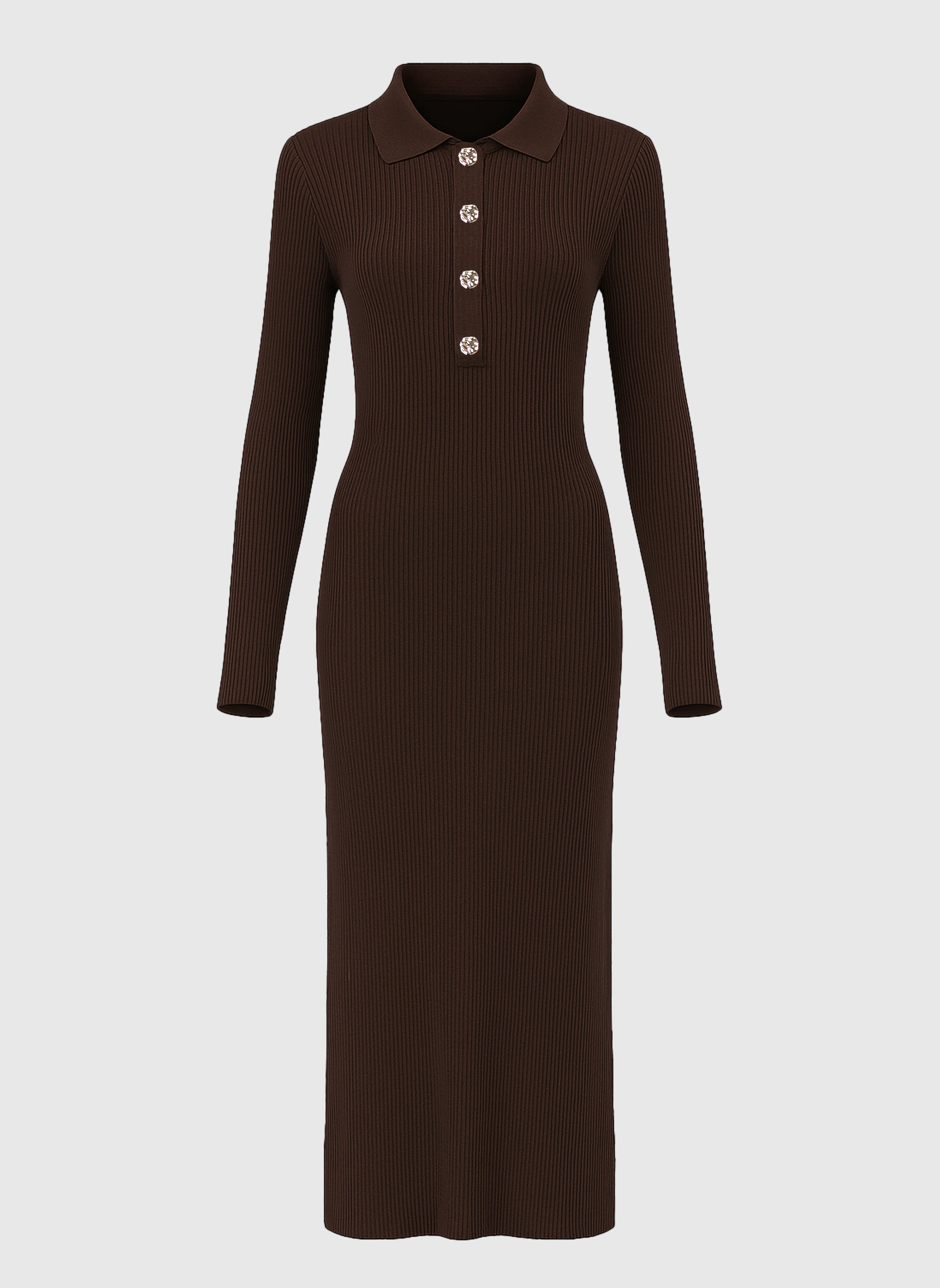 ROBE LONGUE NABOLO marron