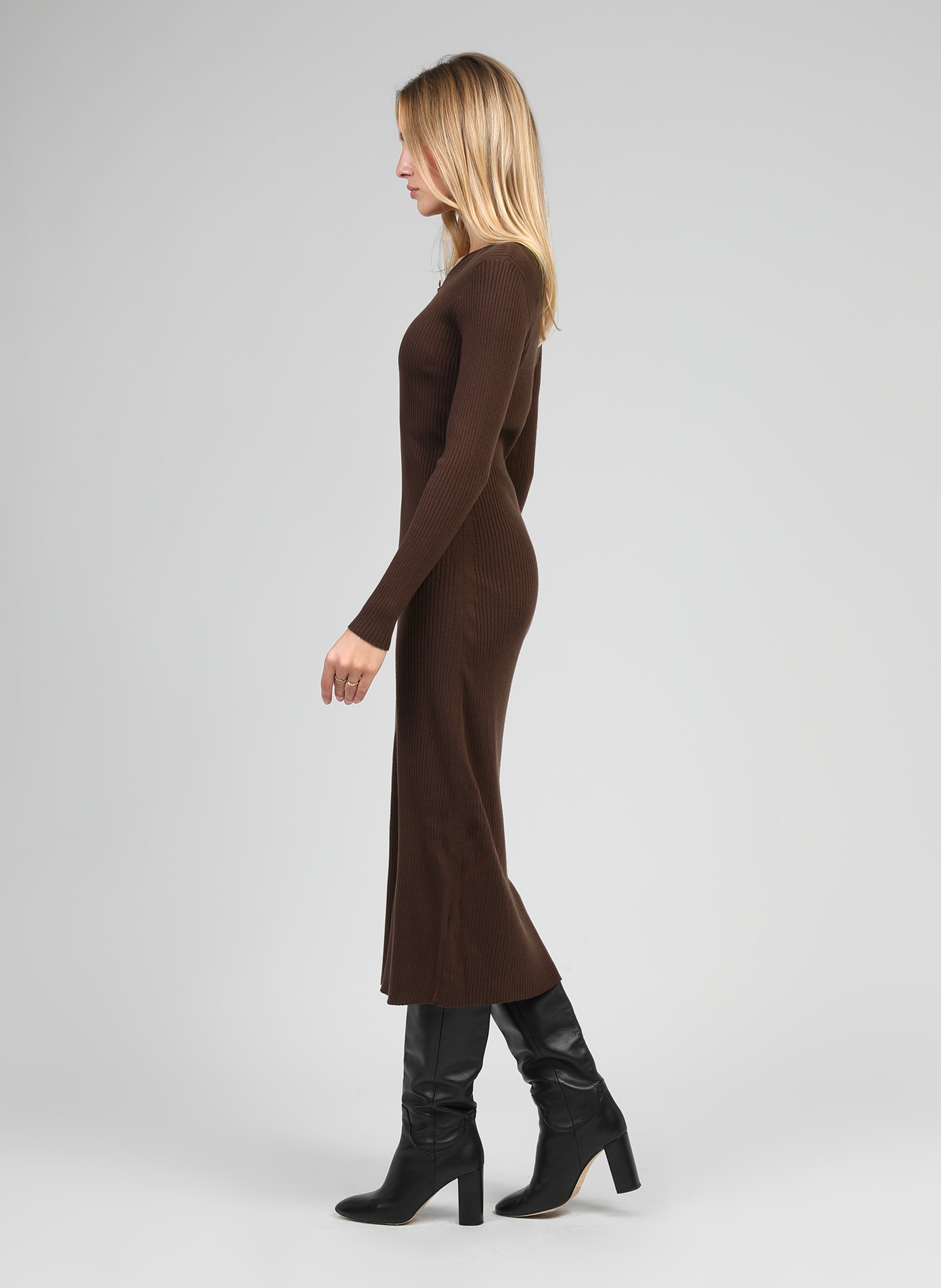 ROBE LONGUE NADIA marron