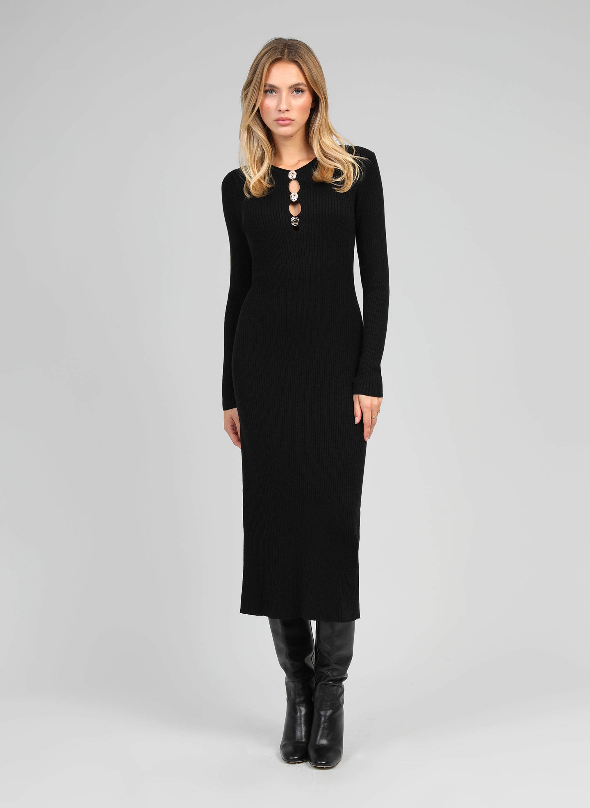 ROBE LONGUE NADIA noir