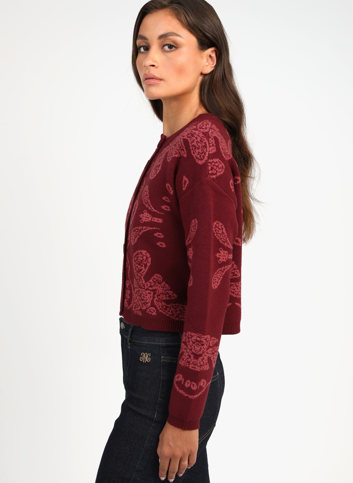 GILET NAYANA grenat