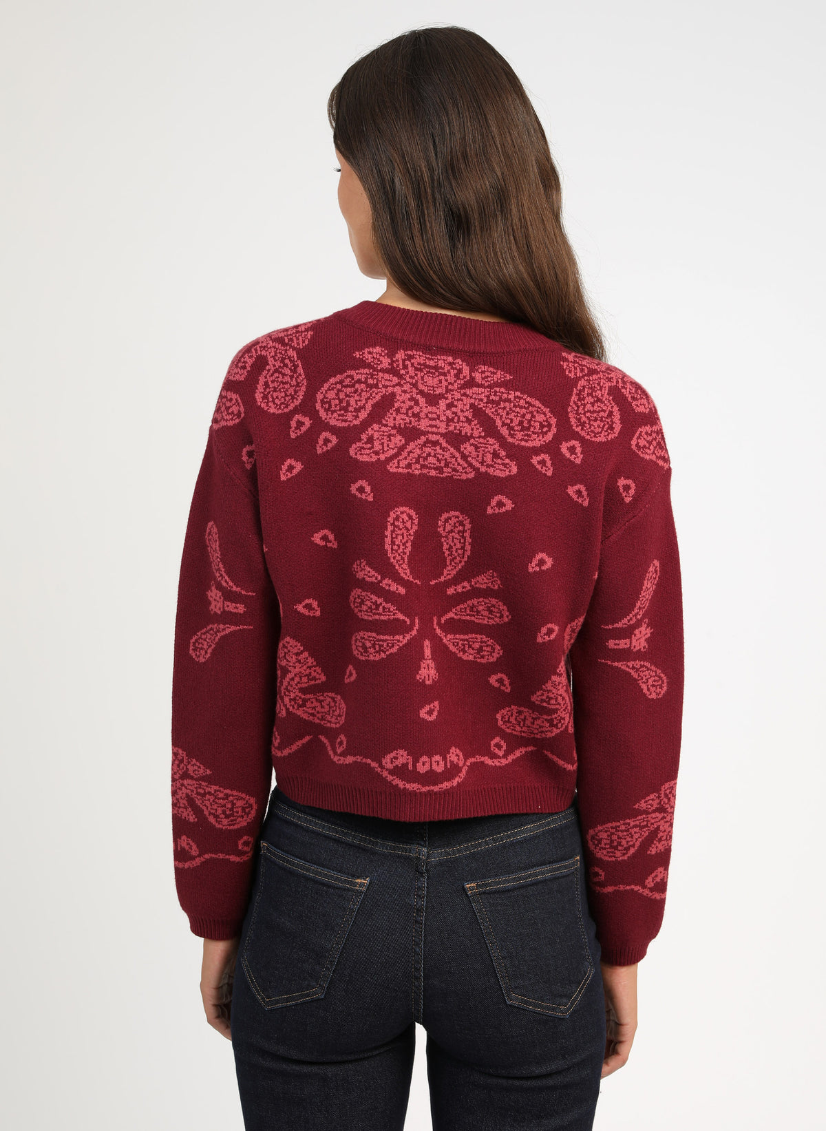 GILET NAYANA grenat