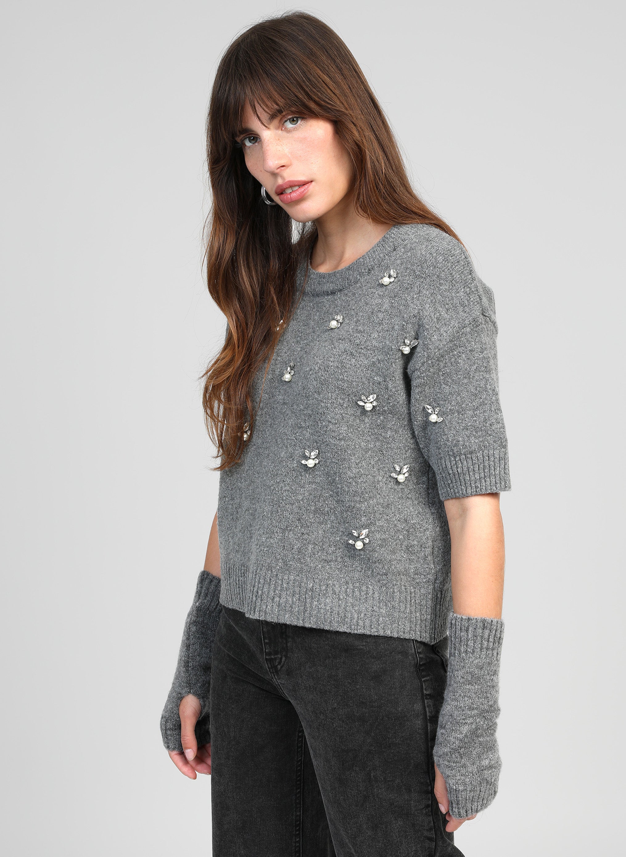 PULL NELIDA gris