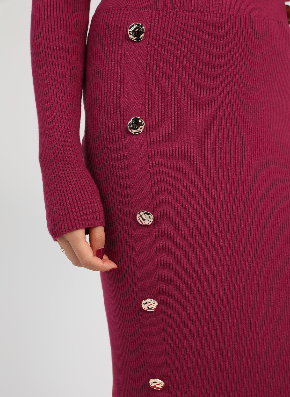 JUPE LONGUE NINA framboise