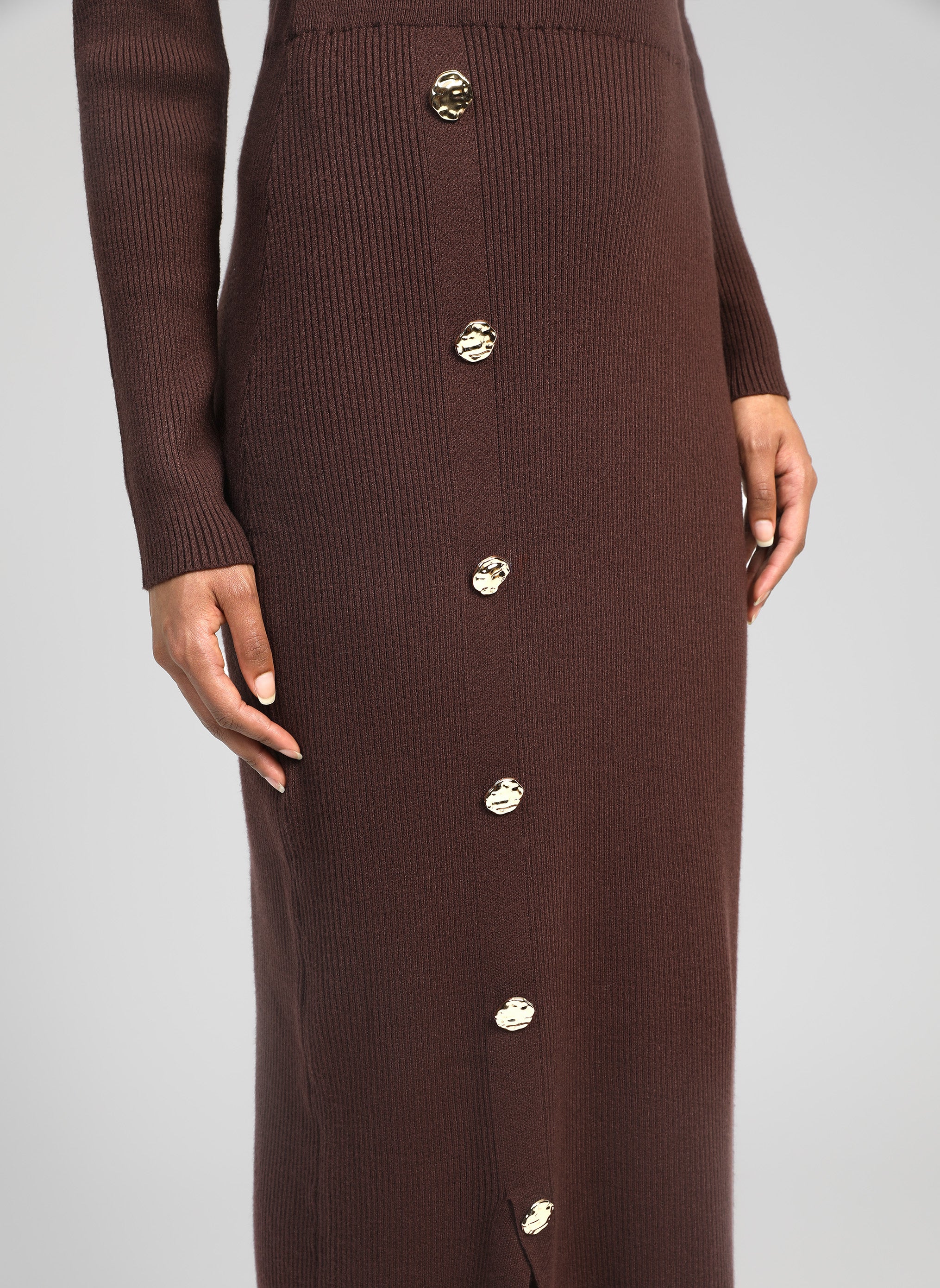 JUPE LONGUE NINI marron