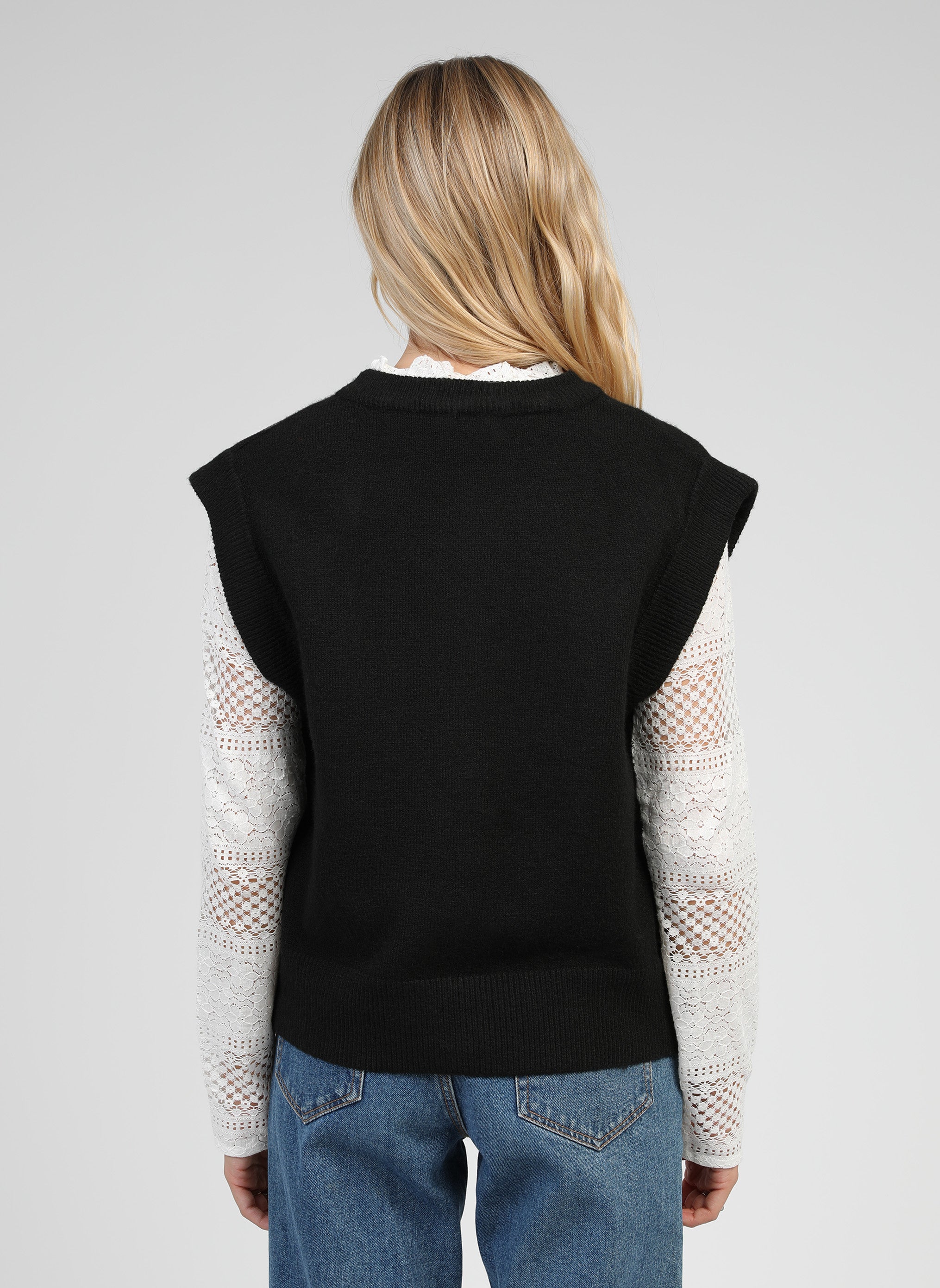 CARDIGAN SANS MANCHE NOLWEN noir