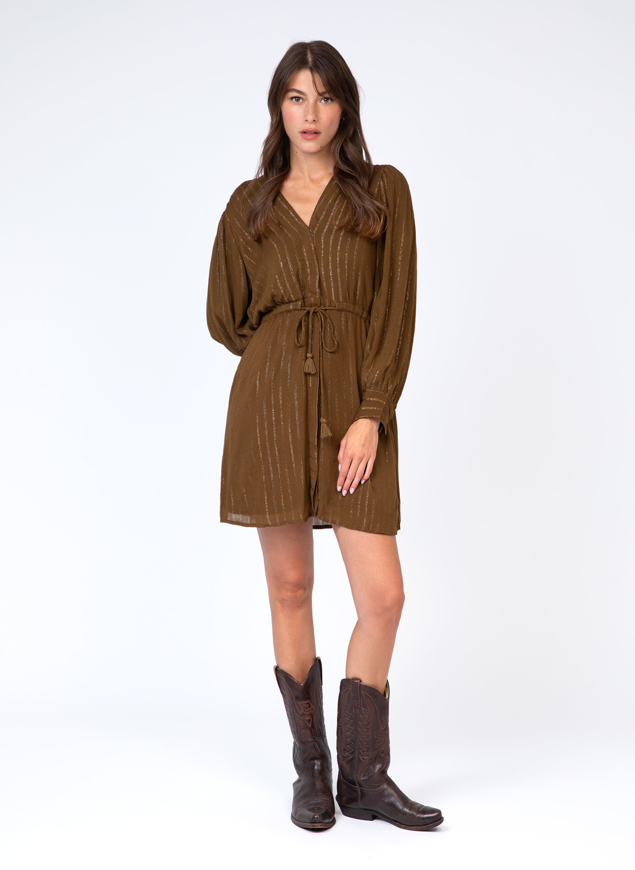 ROBE COURTE OCEA olive