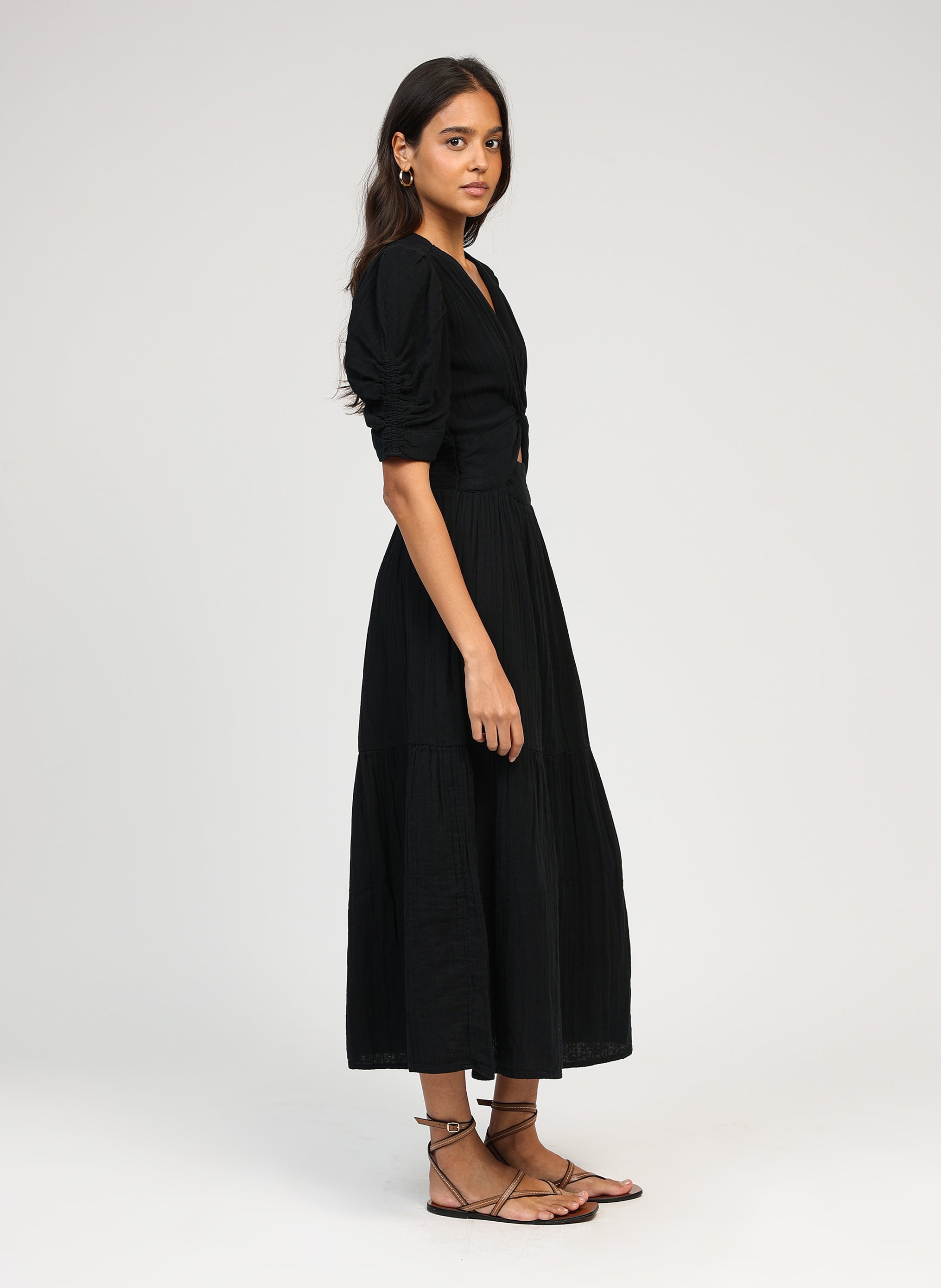 ROBE MIDI ODOUMA noir