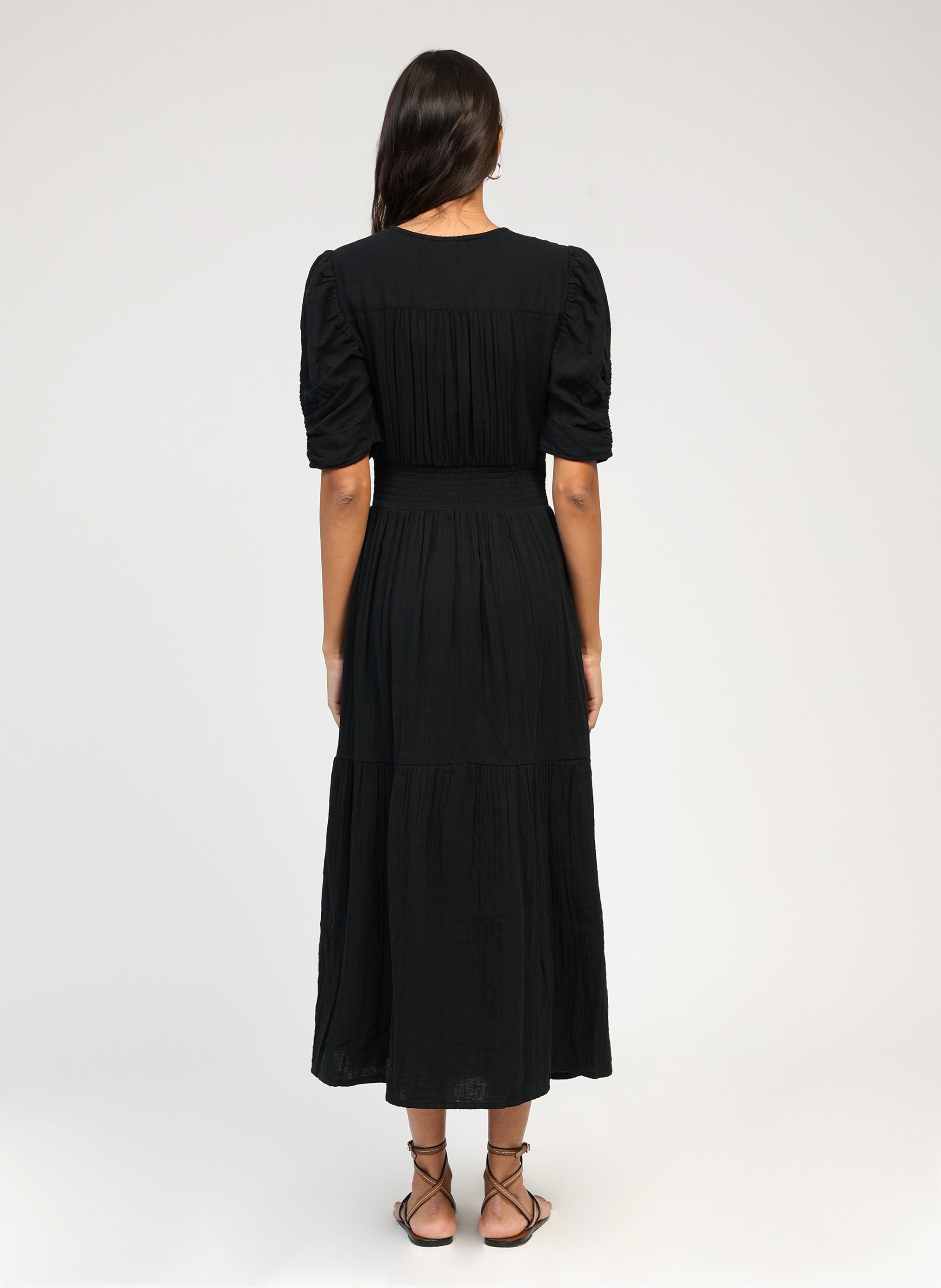 ROBE MIDI ODOUMA noir